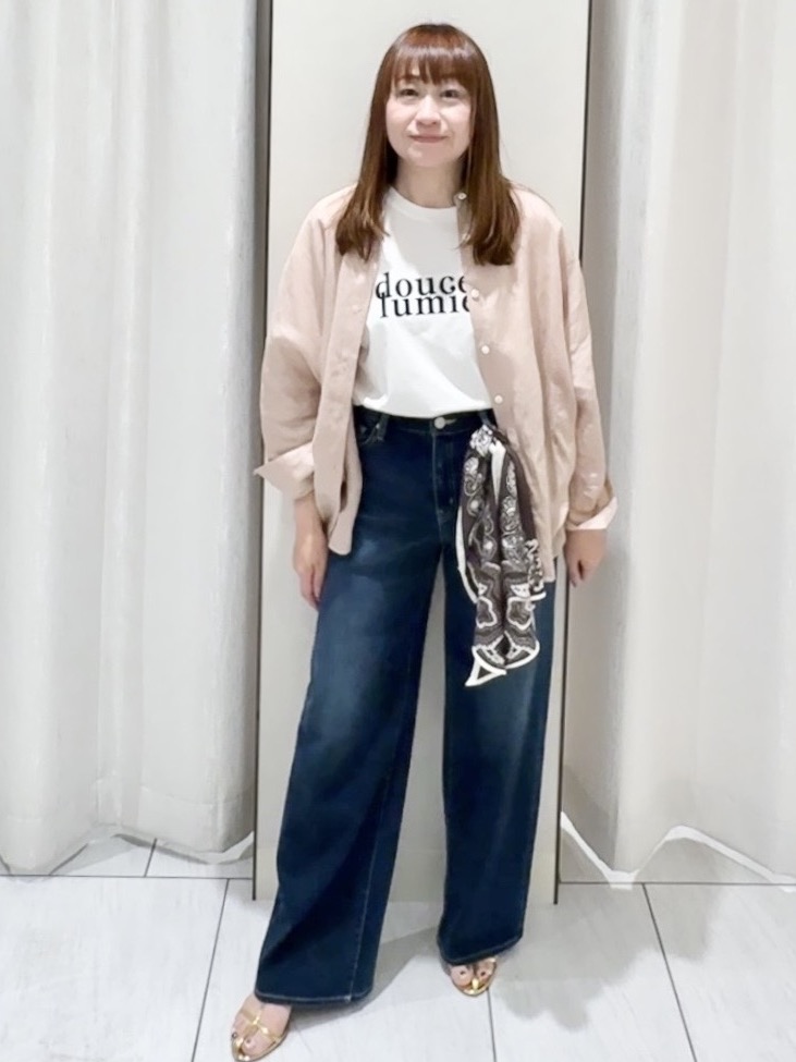 ʏᴜᴋɪᴋᴏさんの「UNTITLED｜【麻100】リネンドルマンシャツ」を使ったコーディネート