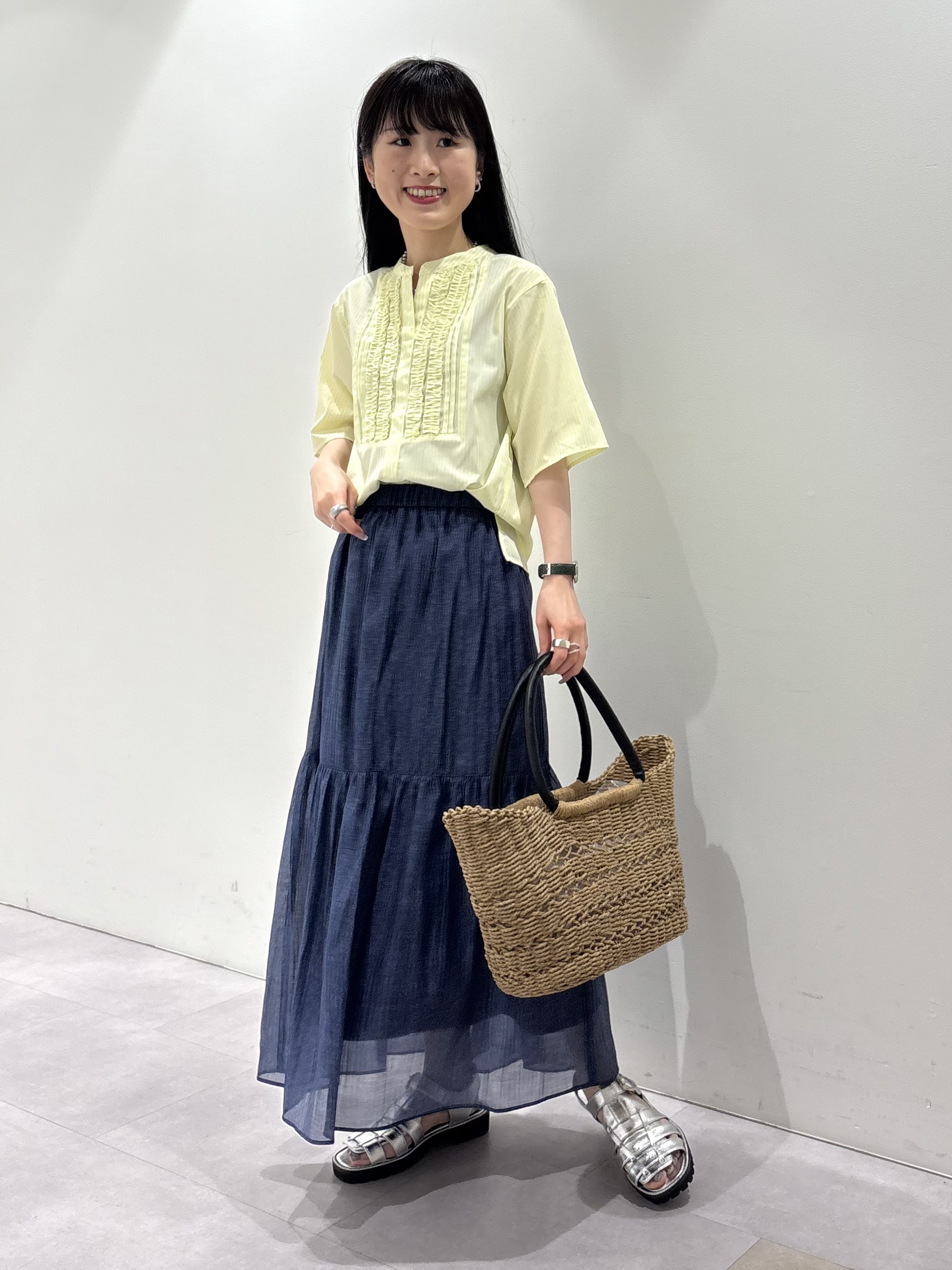 KEIKOさんの「INDIVI｜【UVケア／吸汗速乾／着映え】フリルピンタックブラウス」を使ったコーディネート