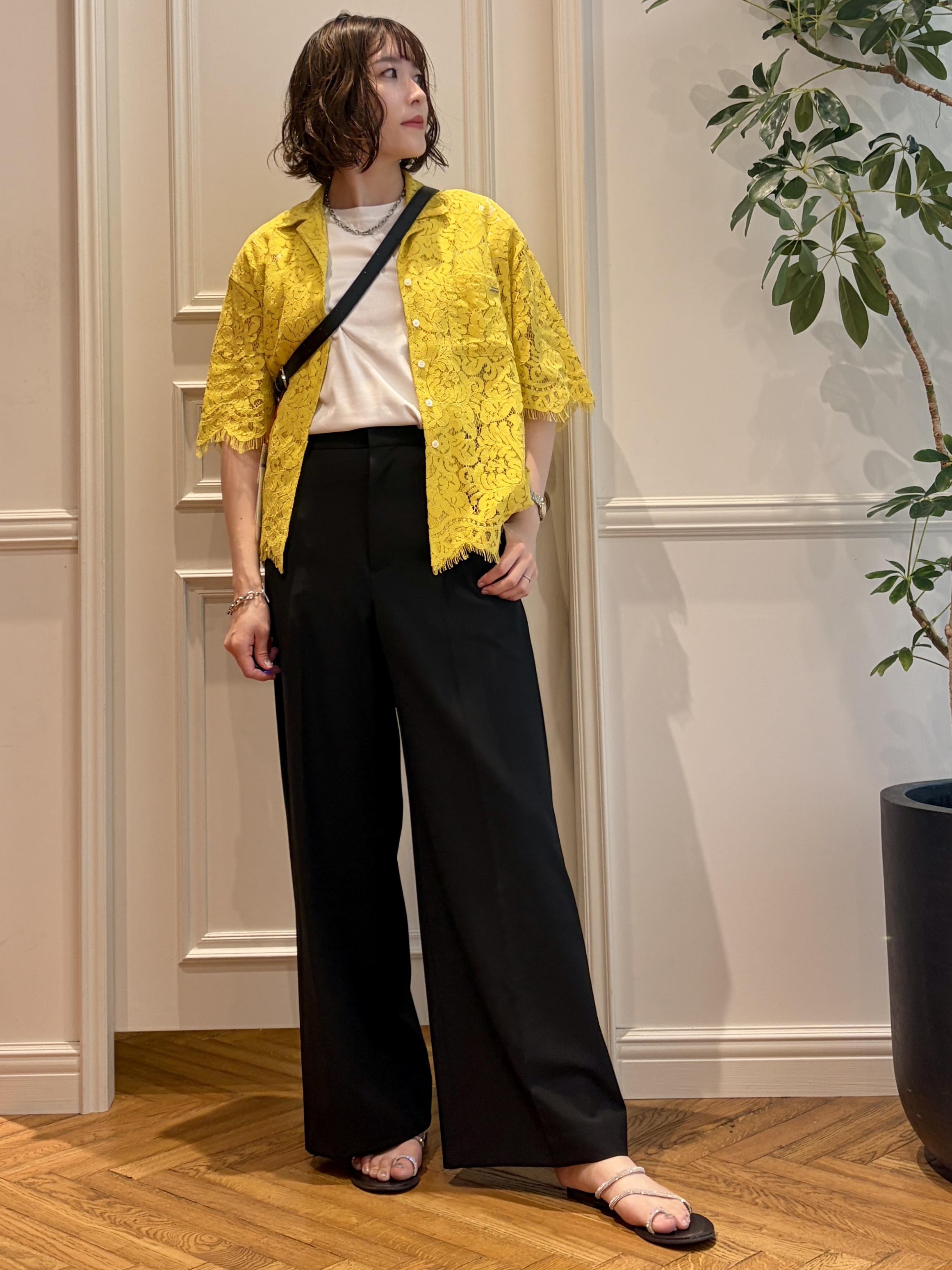 nakaoさんの「DRESSTERIOR｜【接触冷感／抗菌防臭／消臭】アイスクリアコットンフレンチスリーブT」を使ったコーディネート