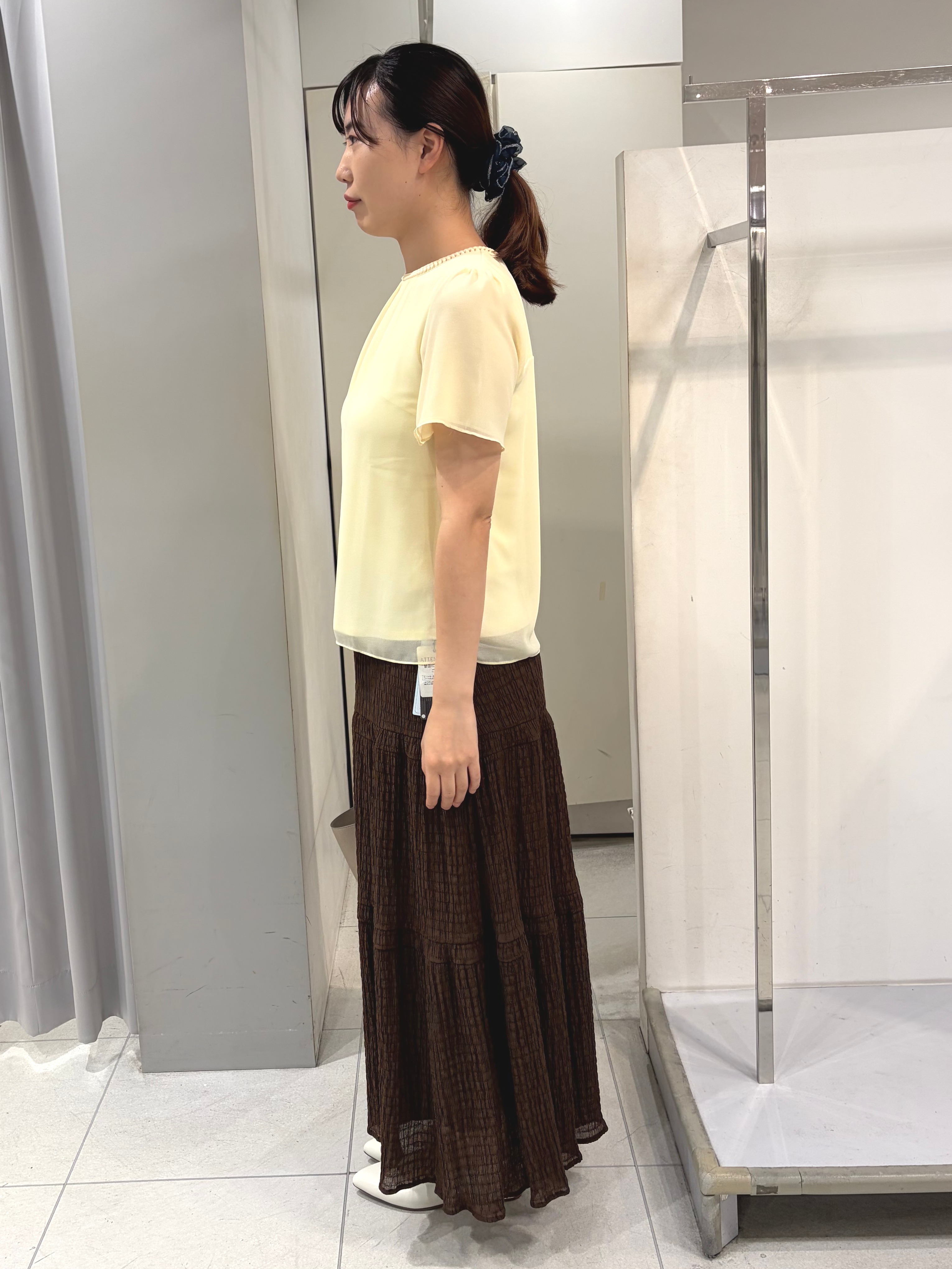 AZUSAさんの「Reflect｜【S-4Lサイズ/UVカット／接触冷感】シフォンジャージブラウス」を使ったコーディネート