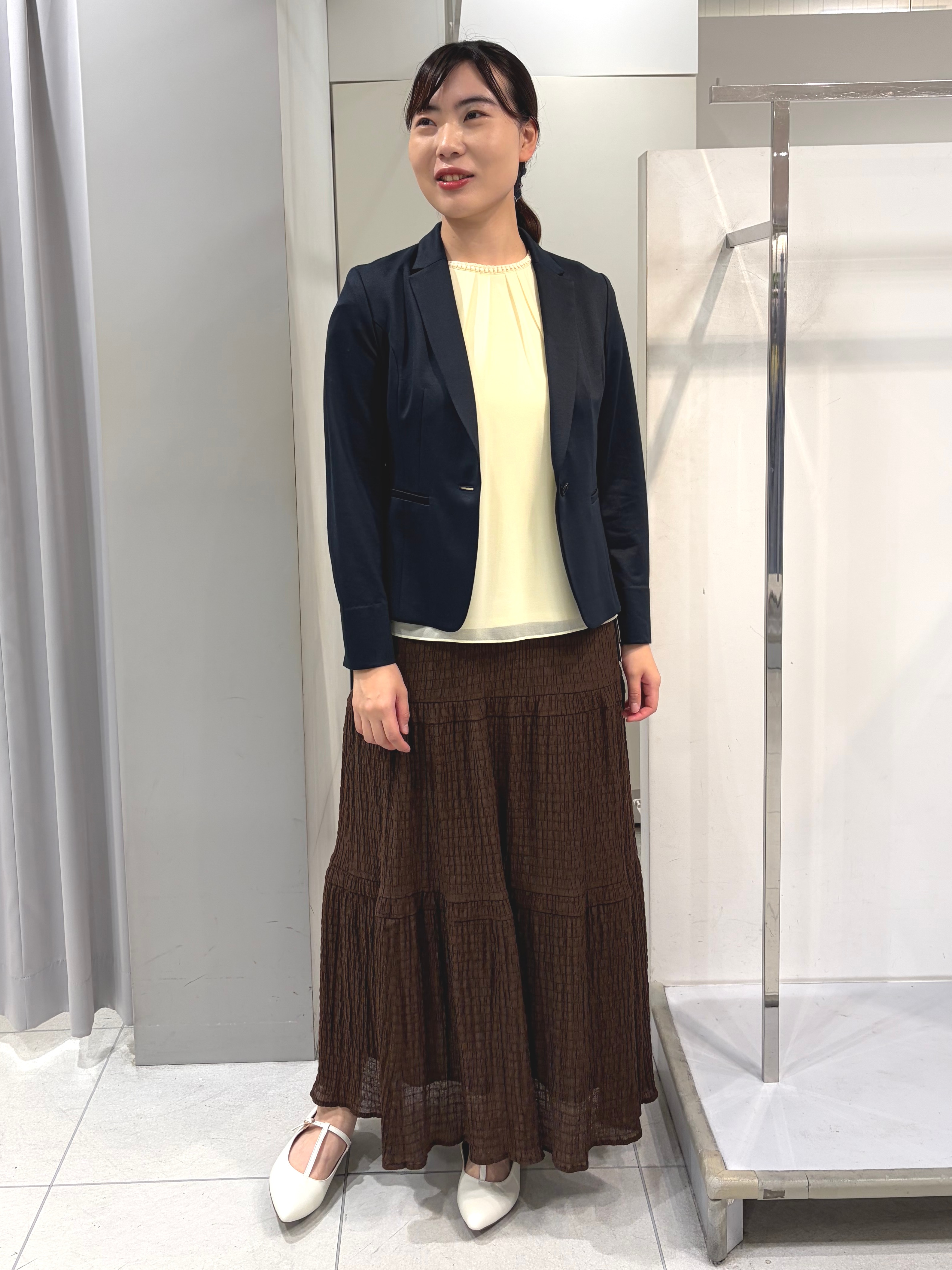 AZUSAさんの「Reflect｜【S-4Lサイズ/UVカット／接触冷感】シフォンジャージブラウス」を使ったコーディネート