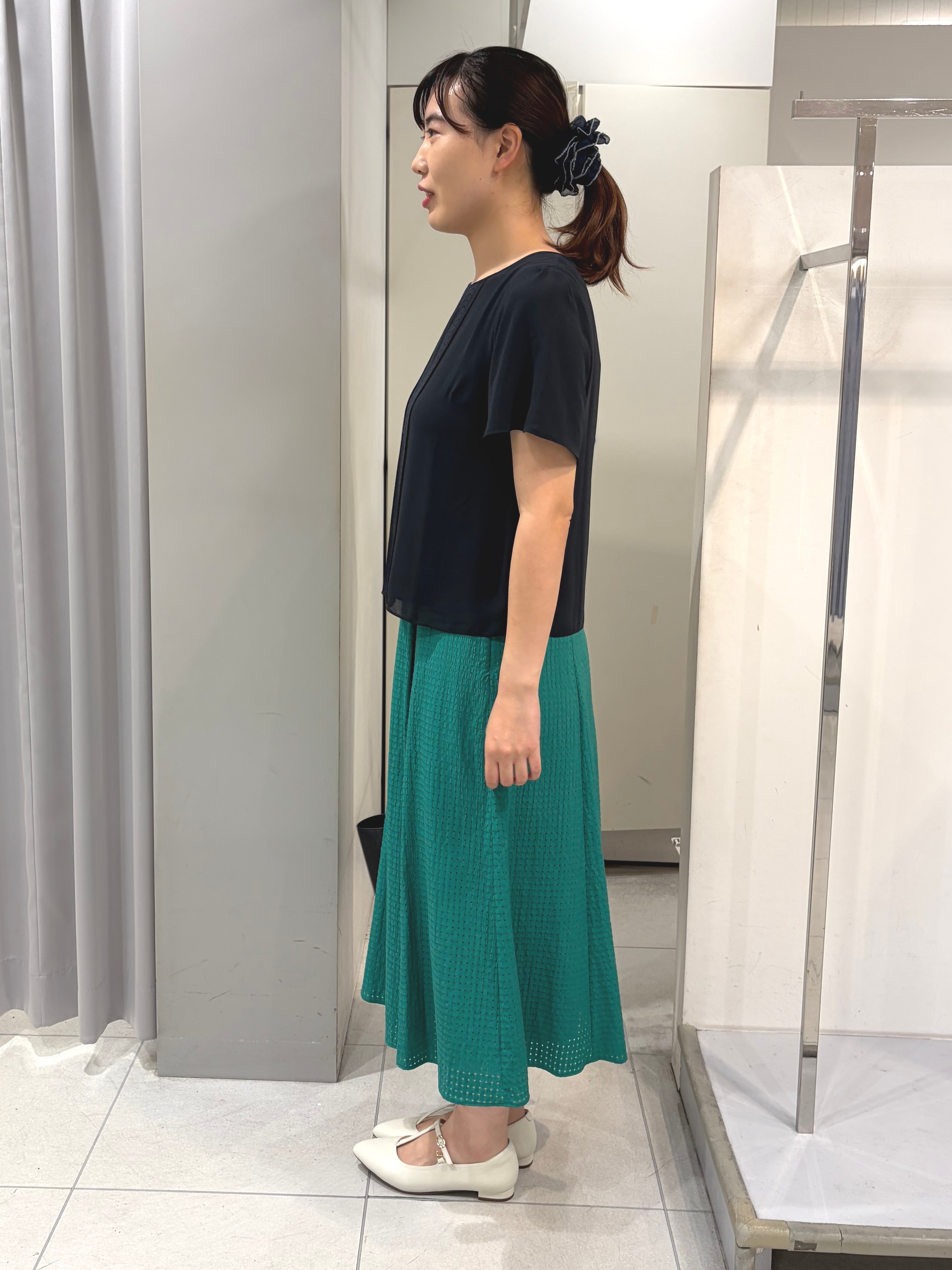 AZUSAさんの「Reflect｜【UVカット／接触冷感】五分袖シフォンブラウス」を使ったコーディネート