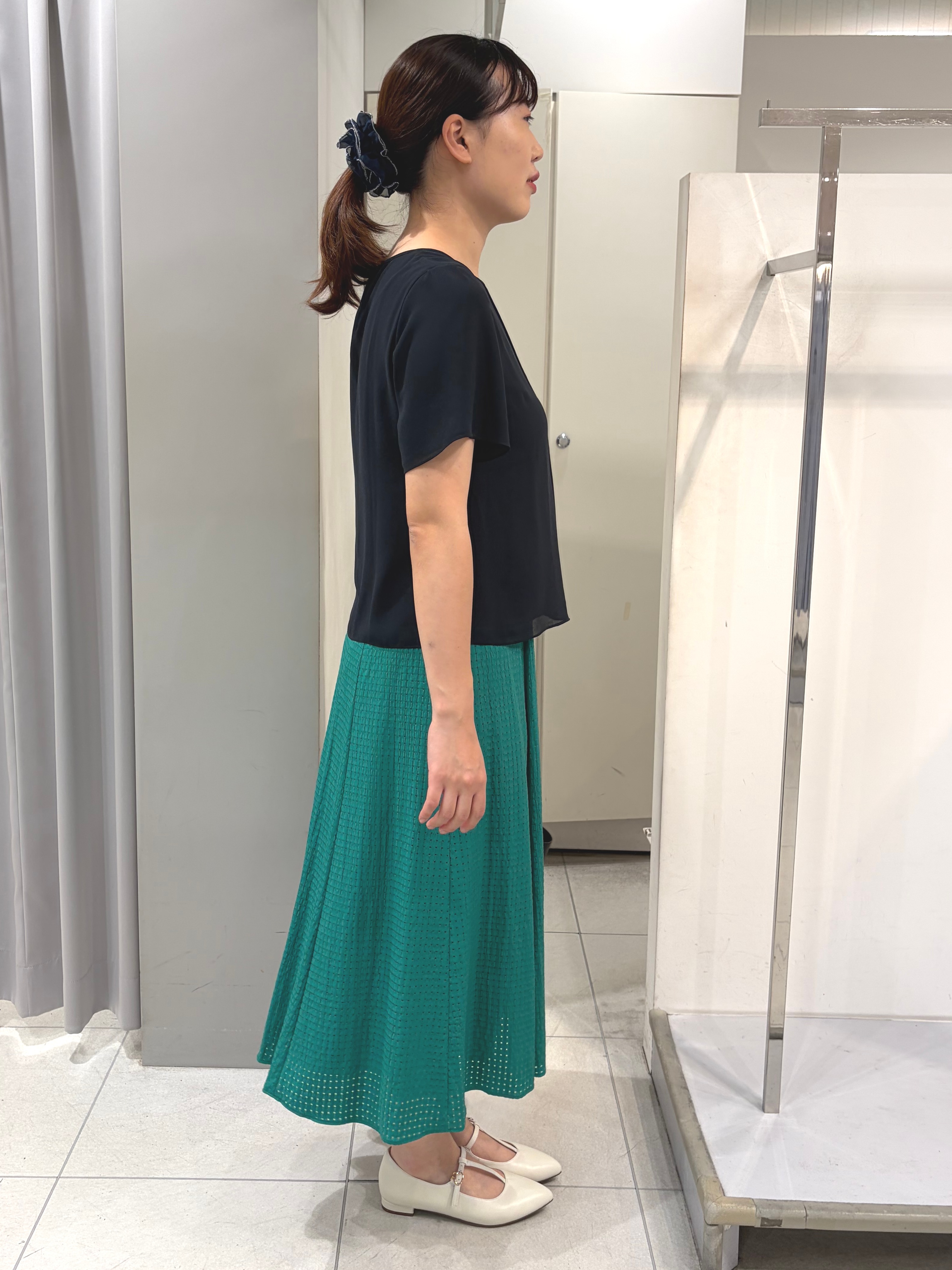 AZUSAさんの「Reflect｜【UVカット／接触冷感】五分袖シフォンブラウス」を使ったコーディネート