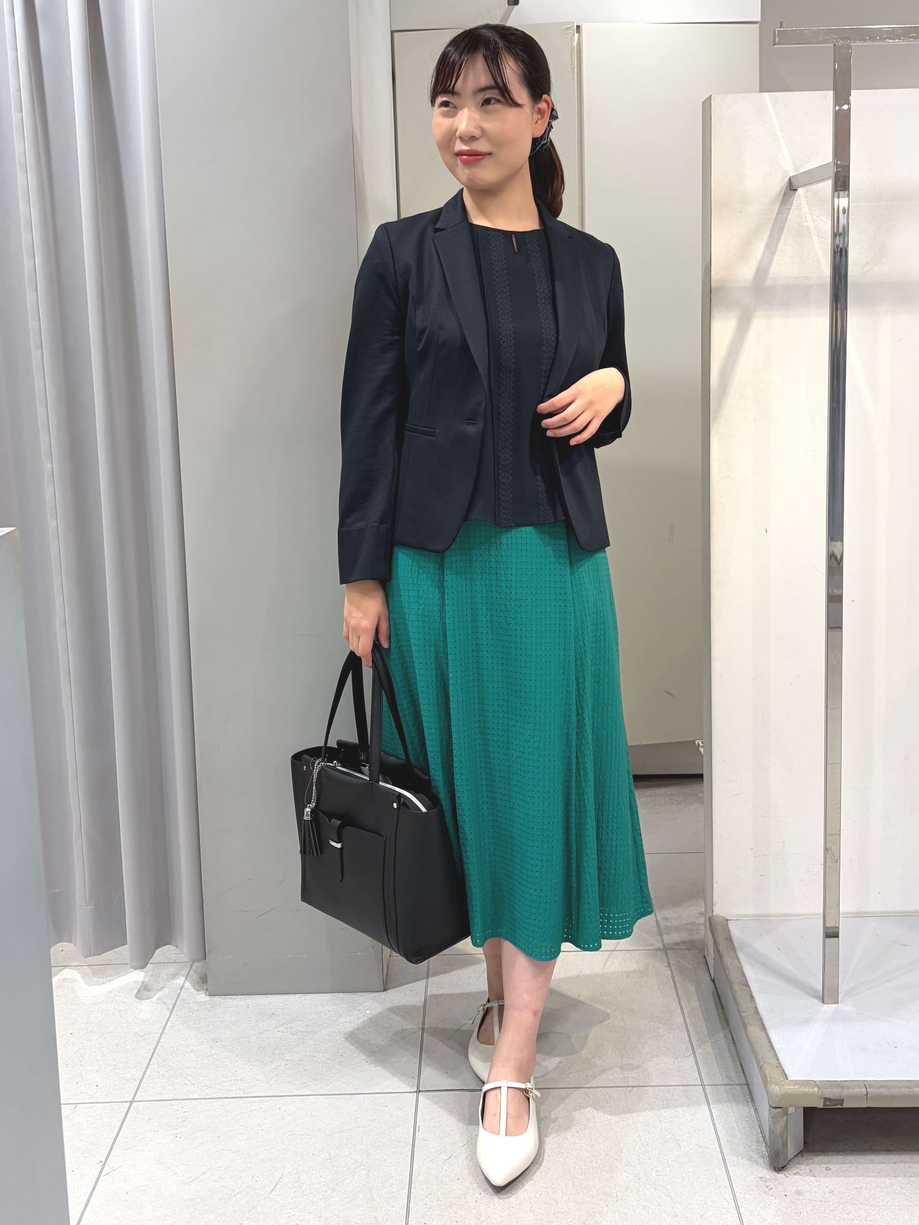 AZUSAさんの「Reflect｜【UVカット／接触冷感】五分袖シフォンブラウス」を使ったコーディネート
