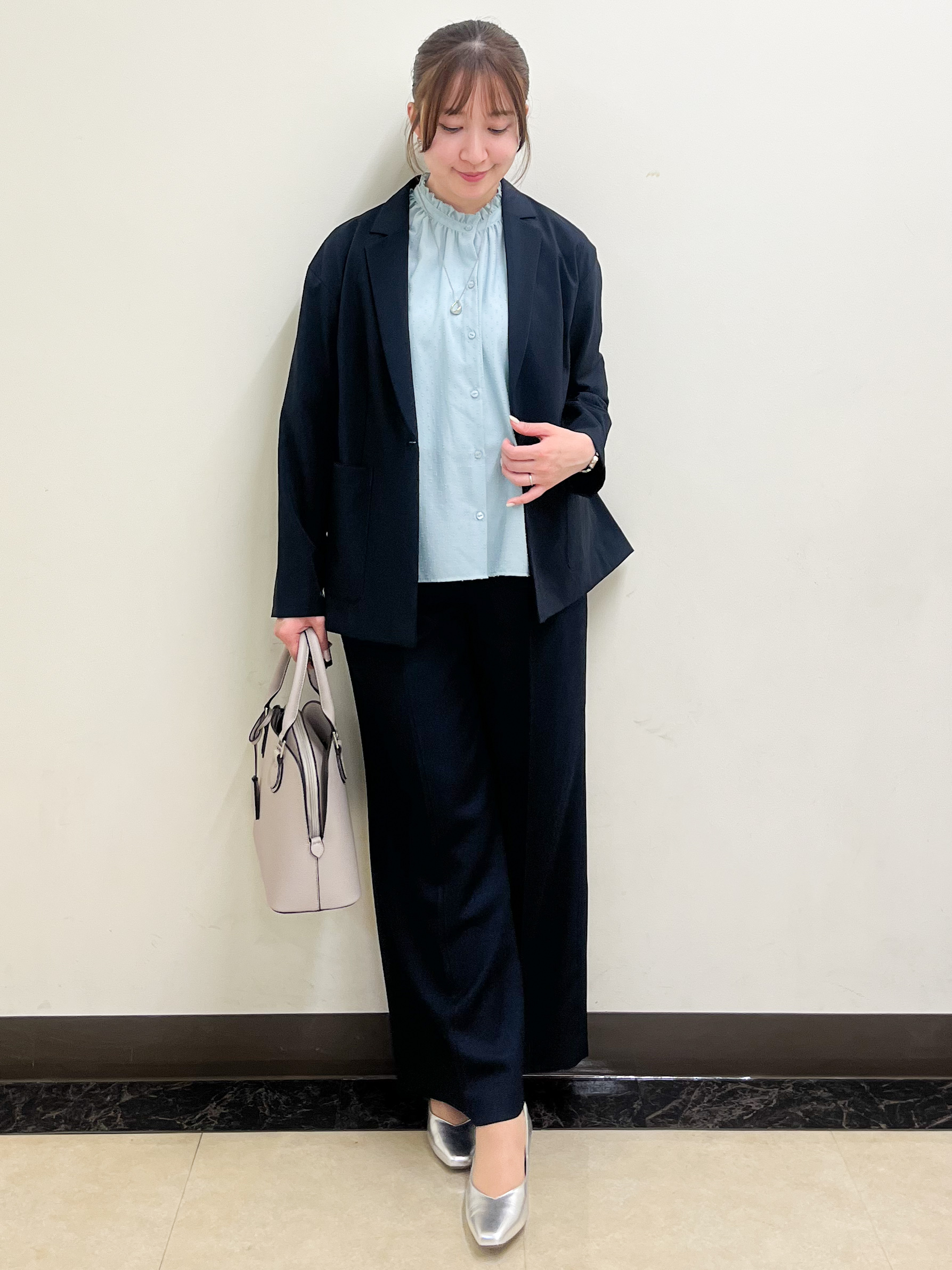 mikikoさんの「Reflect｜【SS-4Lサイズ／接触冷感／シワになりにくい】リラクシーテーラードジャケット」を使ったコーディネート