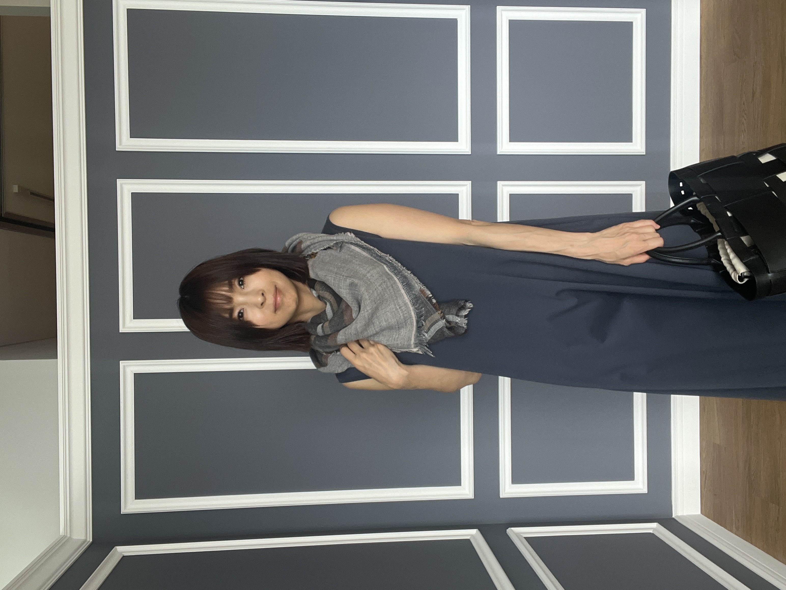 misaさんの「DRESSTERIOR｜【接触冷感／抗菌防臭／消臭/ウォッシャブル】アイスクリアコットン フレンチスリーブワンピース」を使ったコーディネート