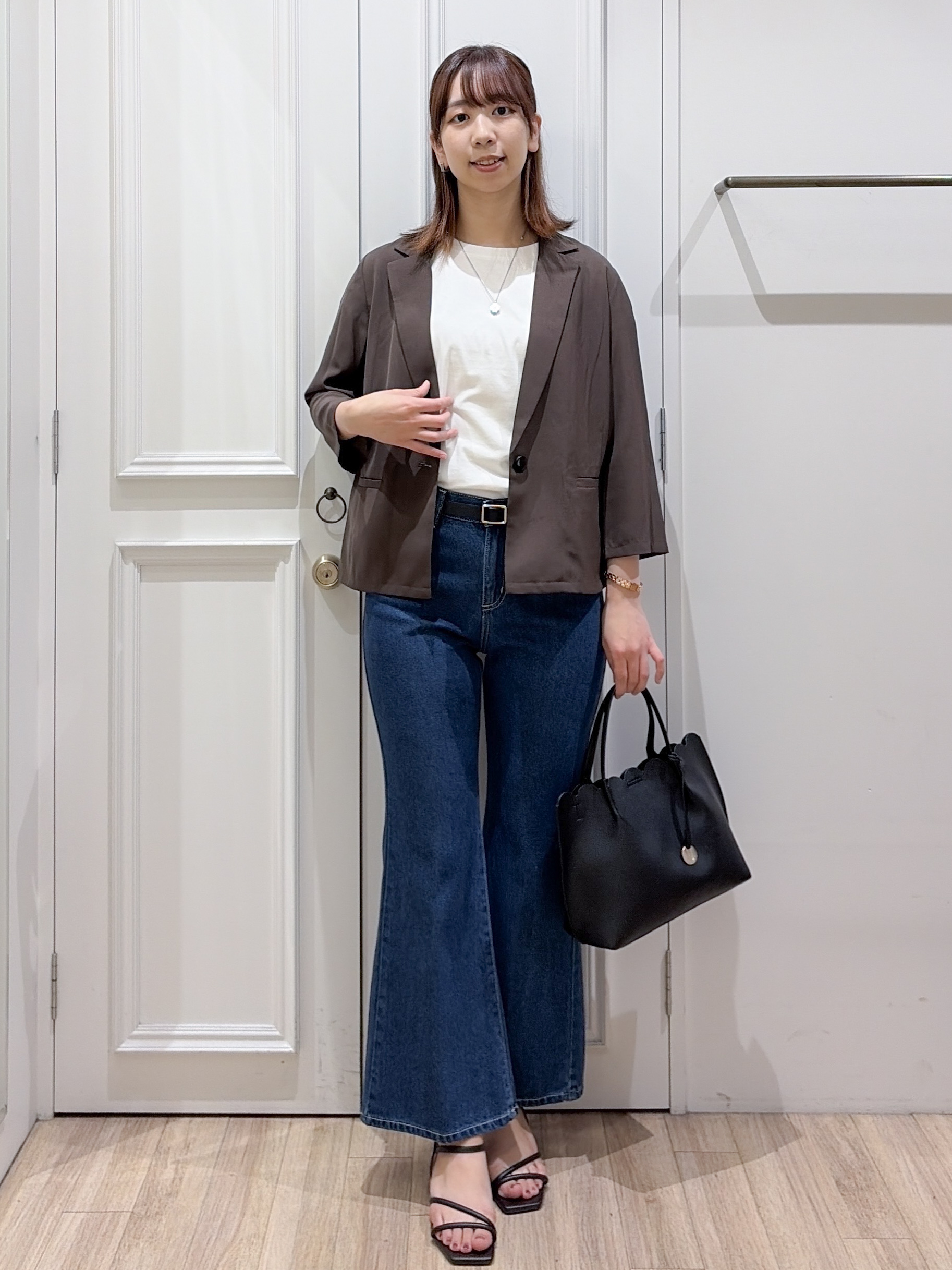 yurinaさんの「index｜【接触冷感／UV】ワンポイント刺繍Tシャツ《7col／XS~3L／洗濯機OK》」を使ったコーディネート
