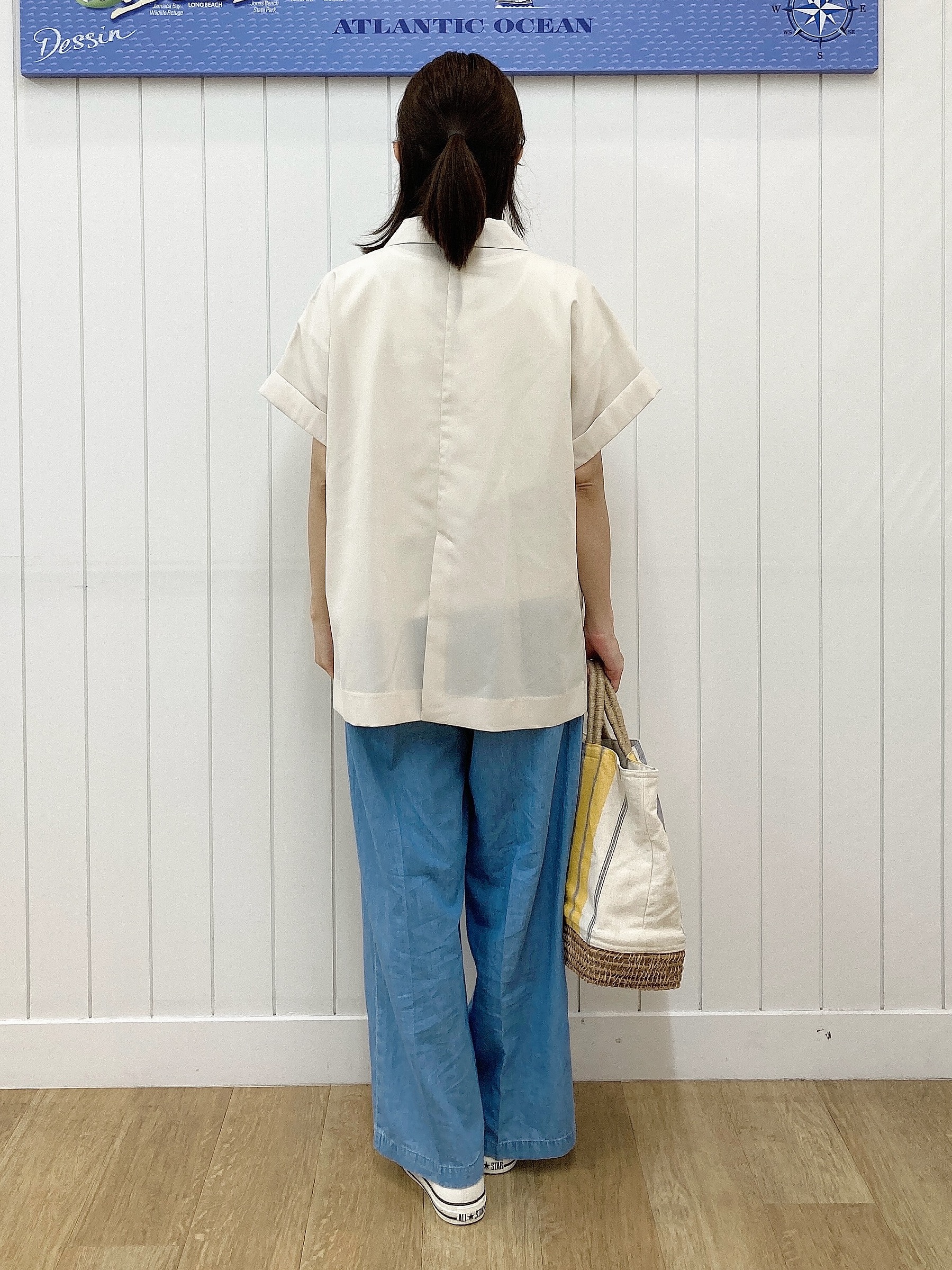 yoshiさんの「Dessin｜【接触冷感/セットアップ可】ハーフスリーブジャケット」を使ったコーディネート