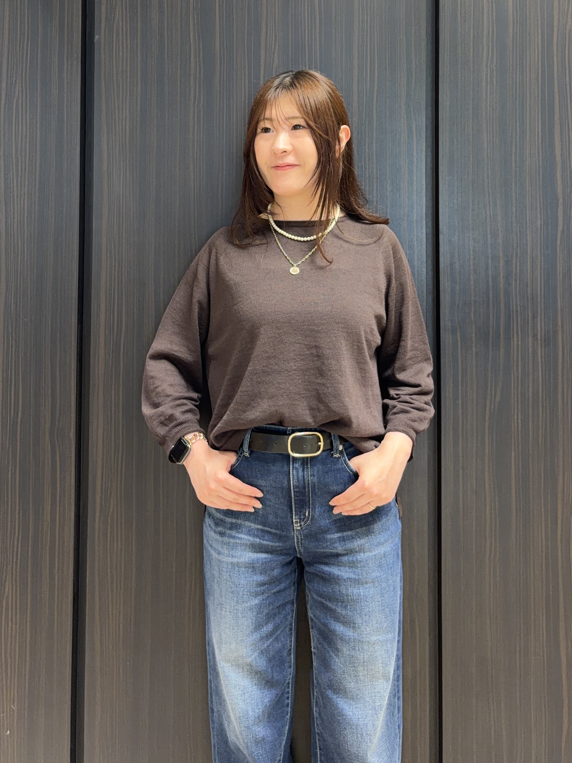 フナキさんの「UNTITLED｜【ゆったり/リラクシー】リネンボートネックプルオーバー」を使ったコーディネート