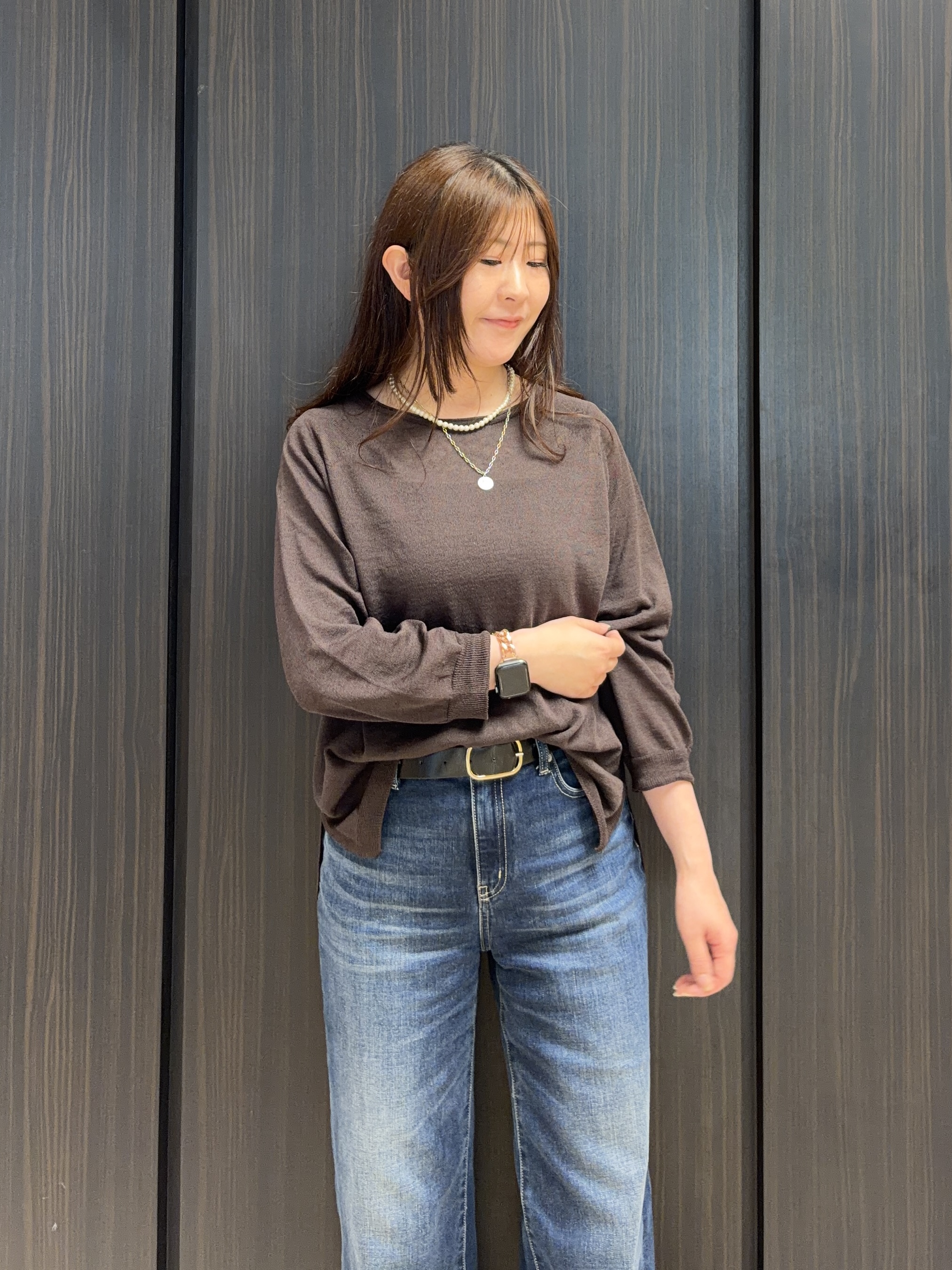 フナキさんの「UNTITLED｜【ゆったり/リラクシー】リネンボートネックプルオーバー」を使ったコーディネート