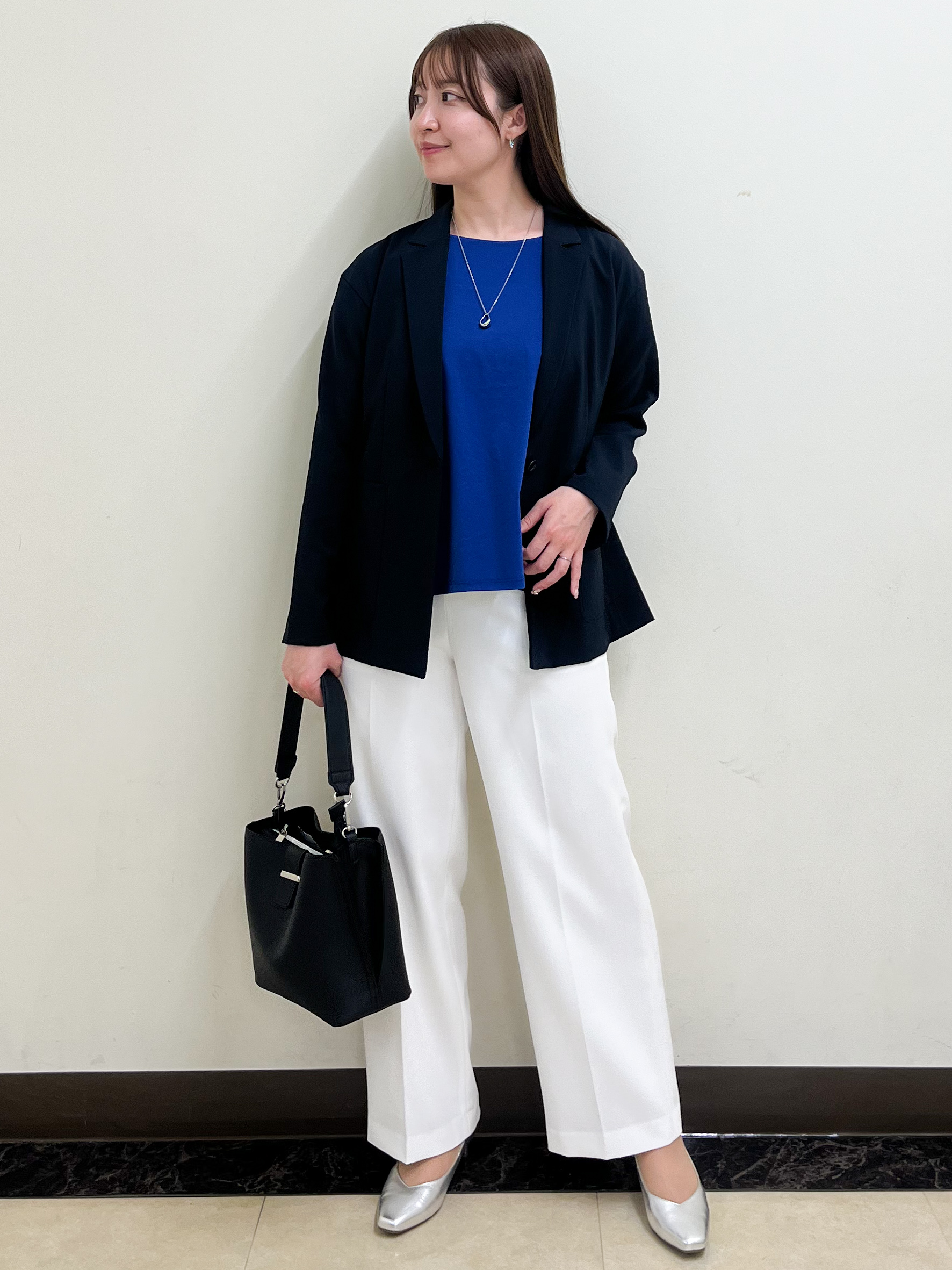 mikikoさんの「Reflect｜【SS-4Lサイズ／接触冷感／シワになりにくい】リラクシーテーラードジャケット」を使ったコーディネート