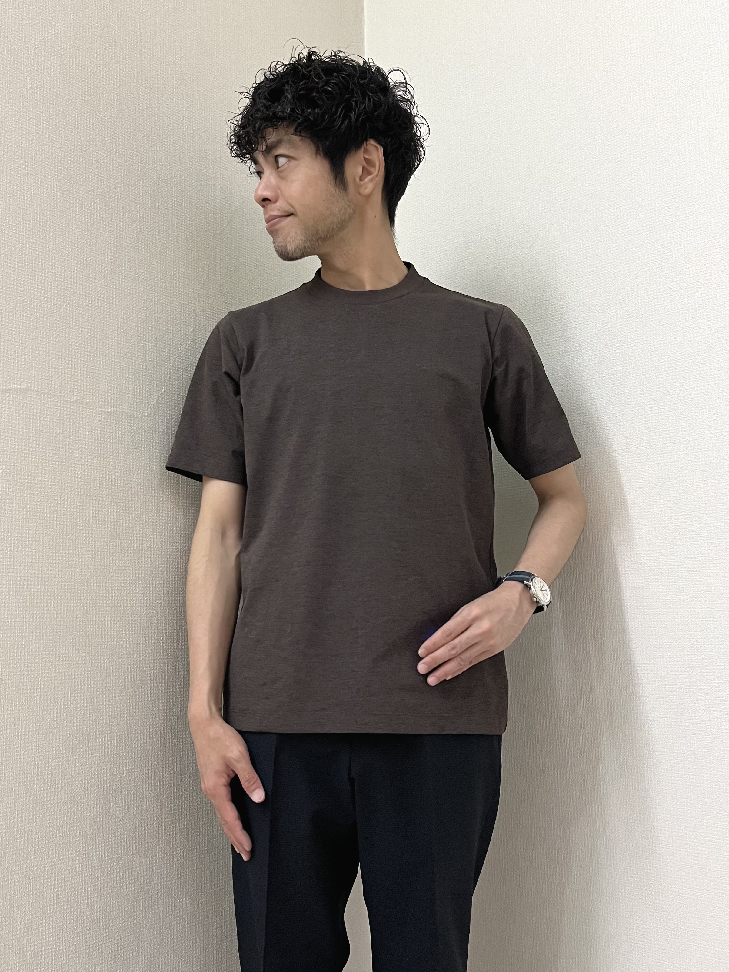 URAさんの「TAKEO KIKUCHI｜【抗菌防臭】COOL DOTS（R）ドビープリント ジャケット」を使ったコーディネート