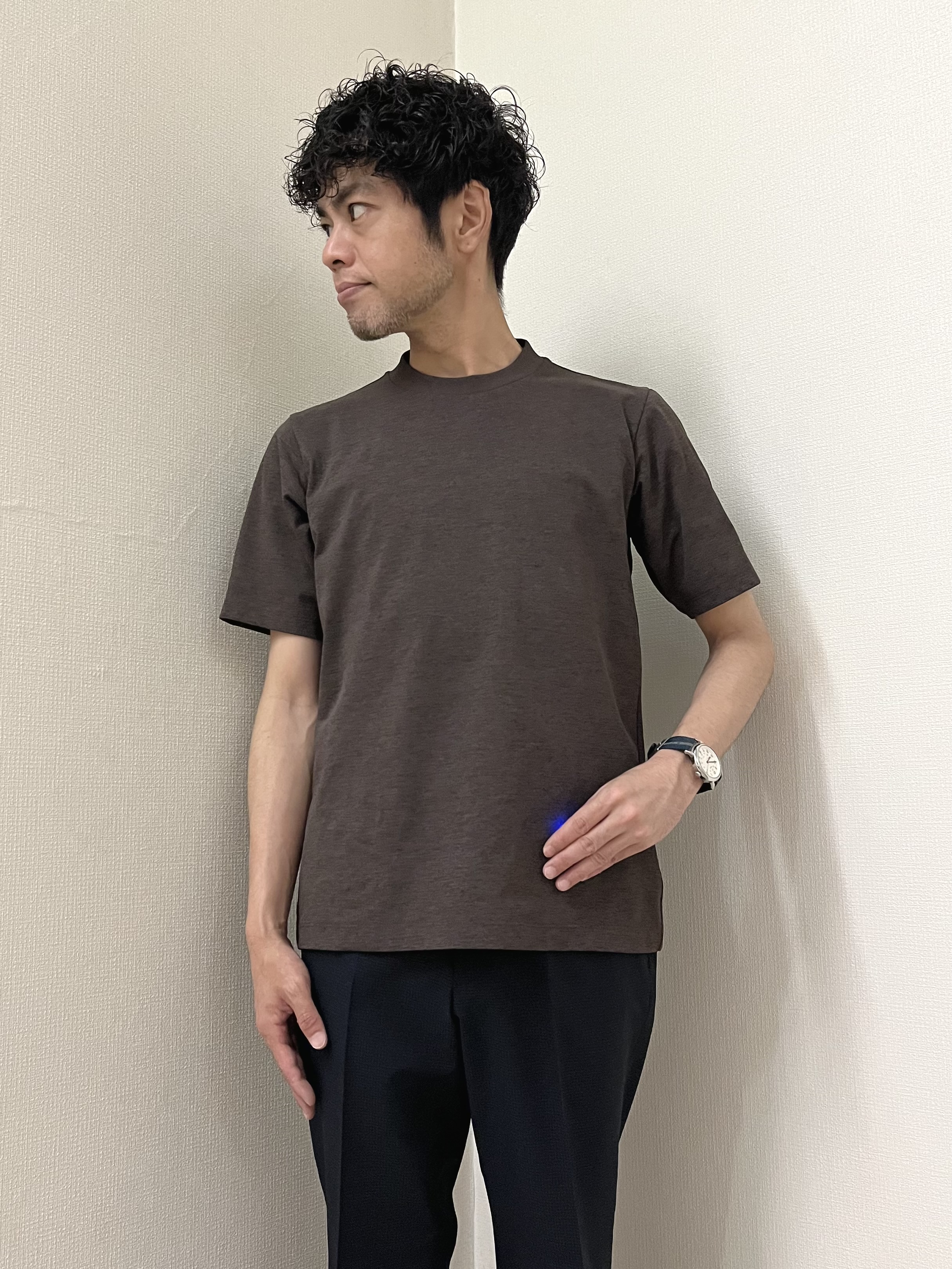 URAさんの「TAKEO KIKUCHI｜【抗菌防臭】COOL DOTS（R）ドビープリント ジャケット」を使ったコーディネート