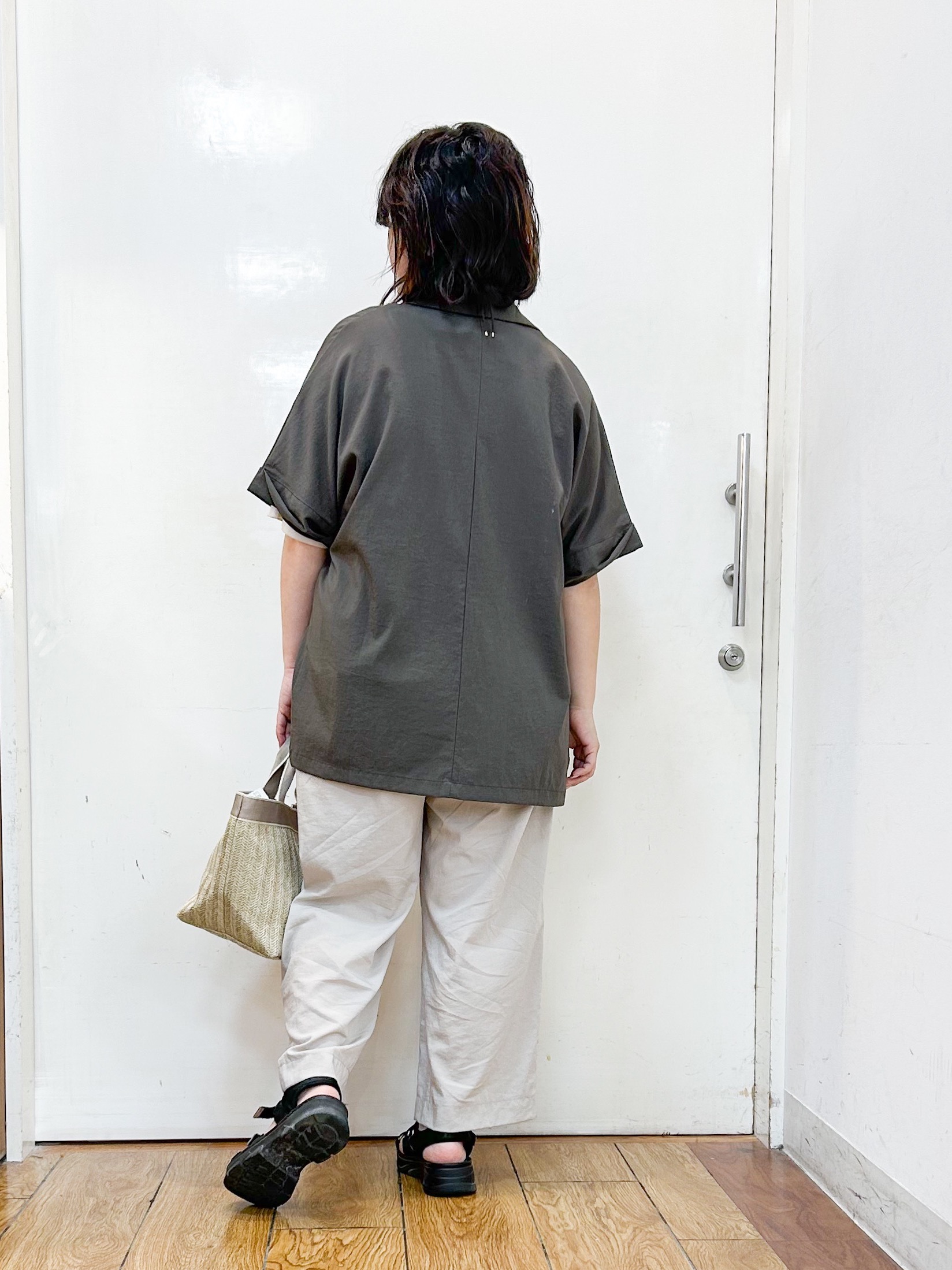 haruさんの「SHOO･LA･RUE｜【高レビュー/洗濯機可/セットアップ可】軽凛(かろりん) ひんやり半袖ジャケット」を使ったコーディネート
