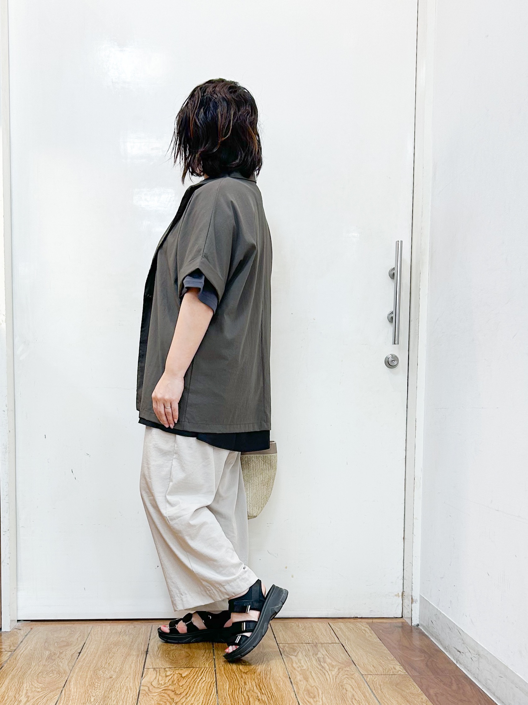 haruさんの「SHOO･LA･RUE｜【高レビュー/洗濯機可/セットアップ可】軽凛(かろりん) ひんやり半袖ジャケット」を使ったコーディネート
