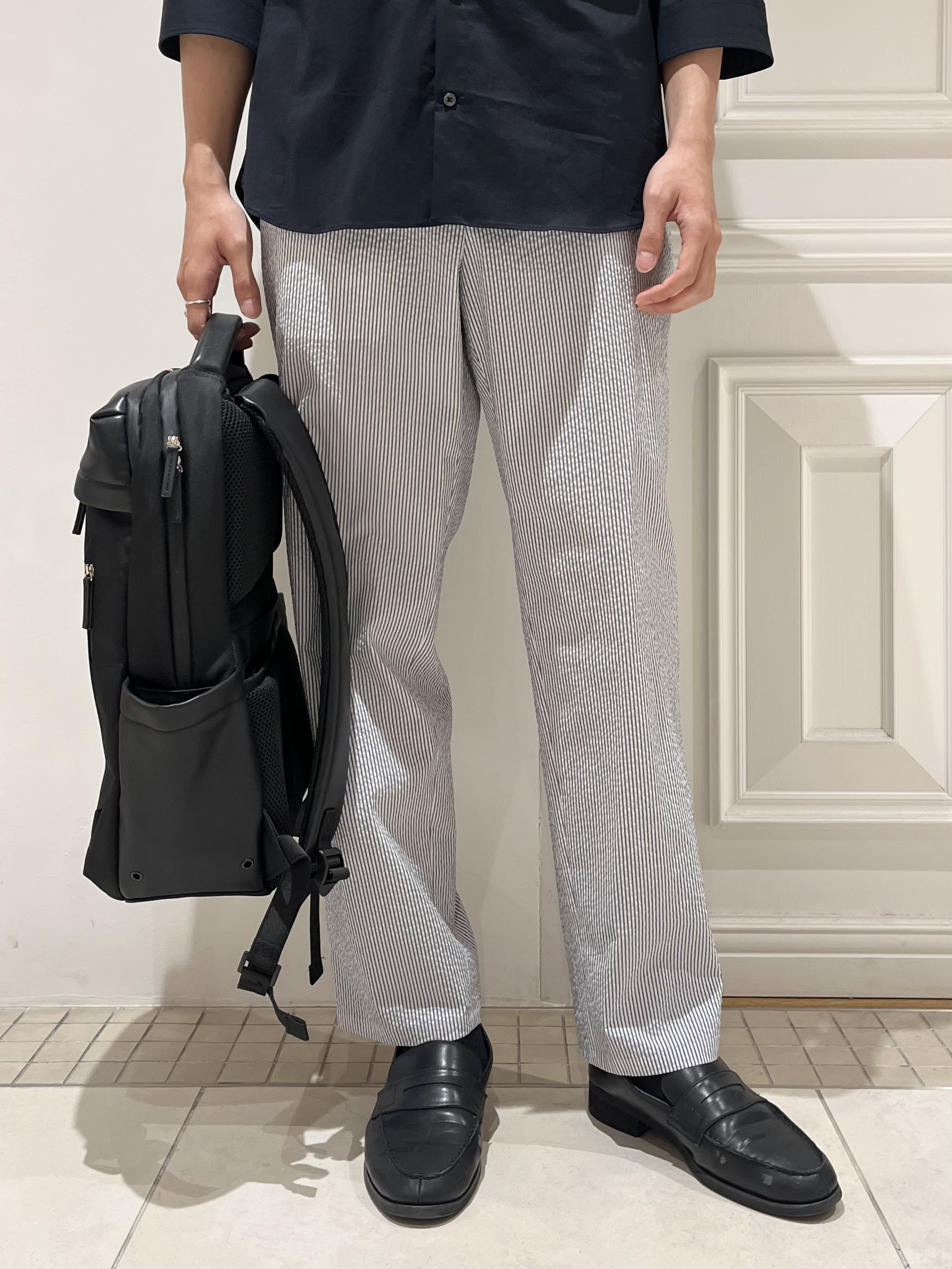 Watanabeさんの「DRESSTERIOR｜オーガニックコットン ストレッチバンドカラーシャツ」を使ったコーディネート