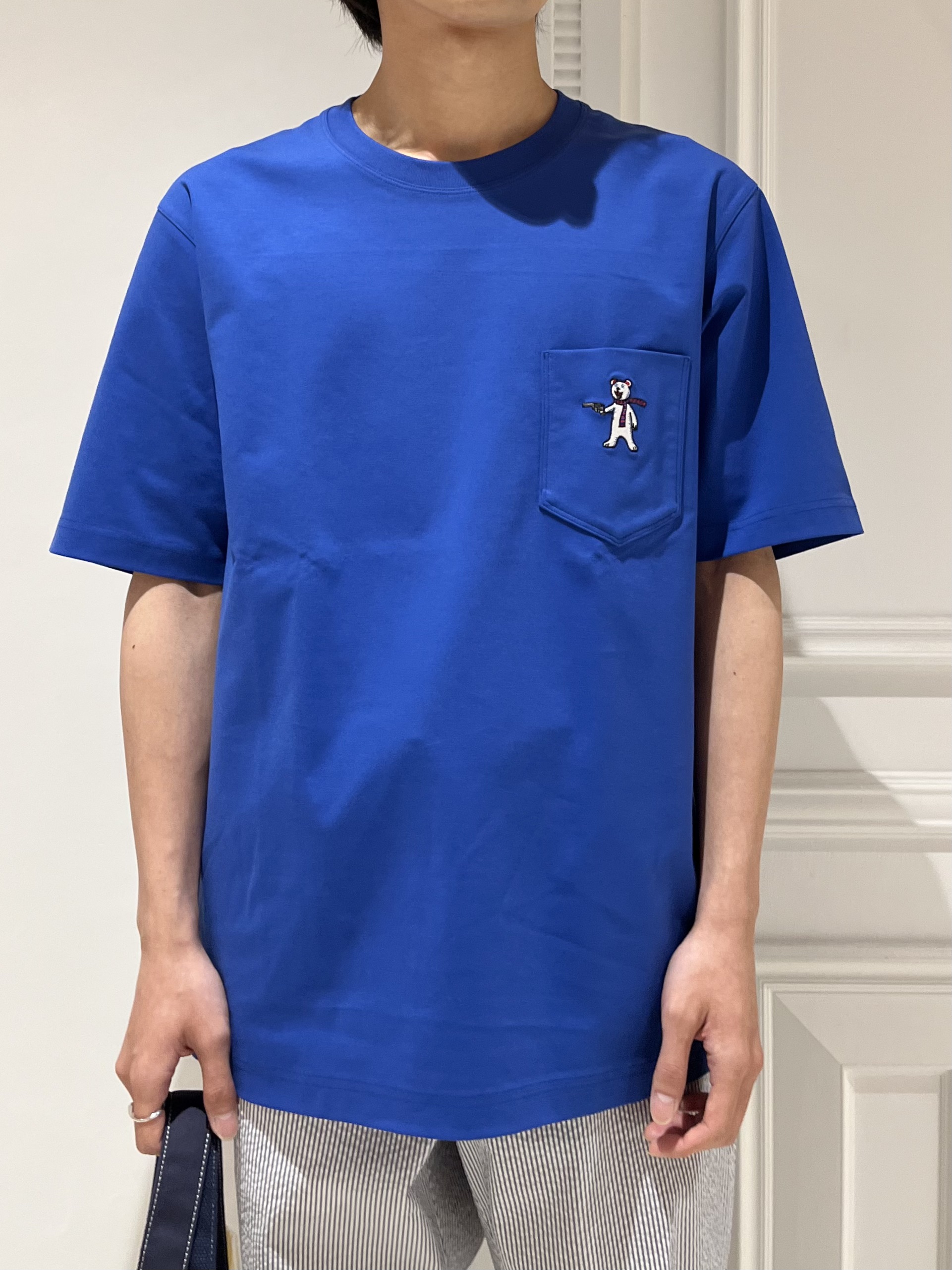Watanabeさんの「DRESSTERIOR｜【接触冷感／UVカット／抗菌防臭／しわ防止】クールデオドラント ピストルベアーTシャツ」を使ったコーディネート