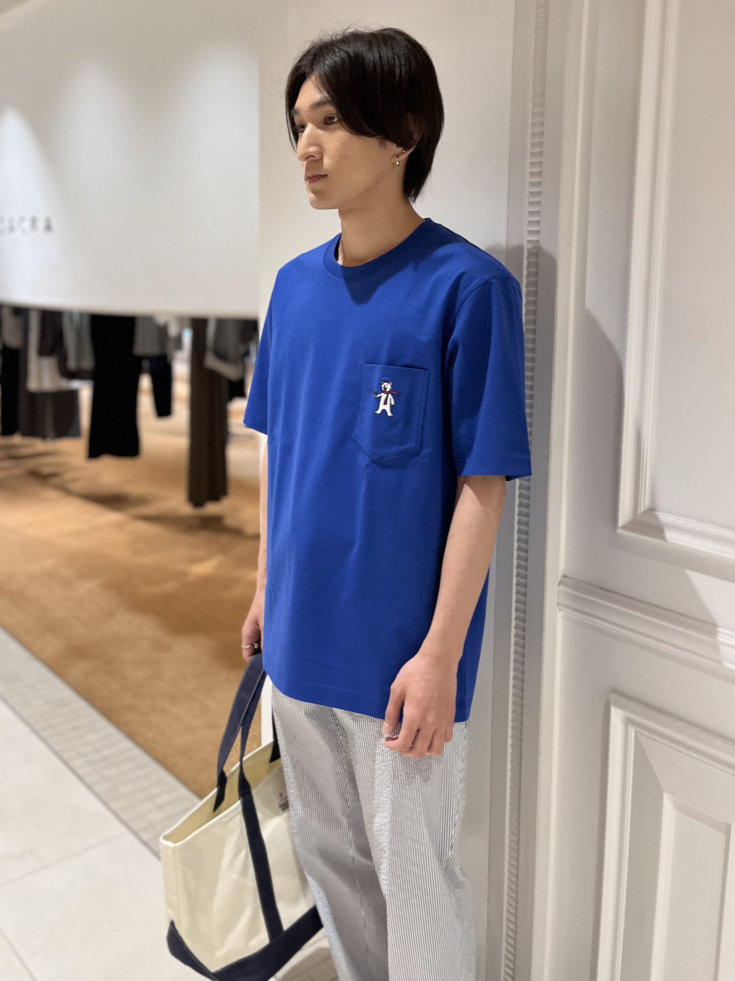 Watanabeさんの「DRESSTERIOR｜【接触冷感／UVカット／抗菌防臭／しわ防止】クールデオドラント ピストルベアーTシャツ」を使ったコーディネート