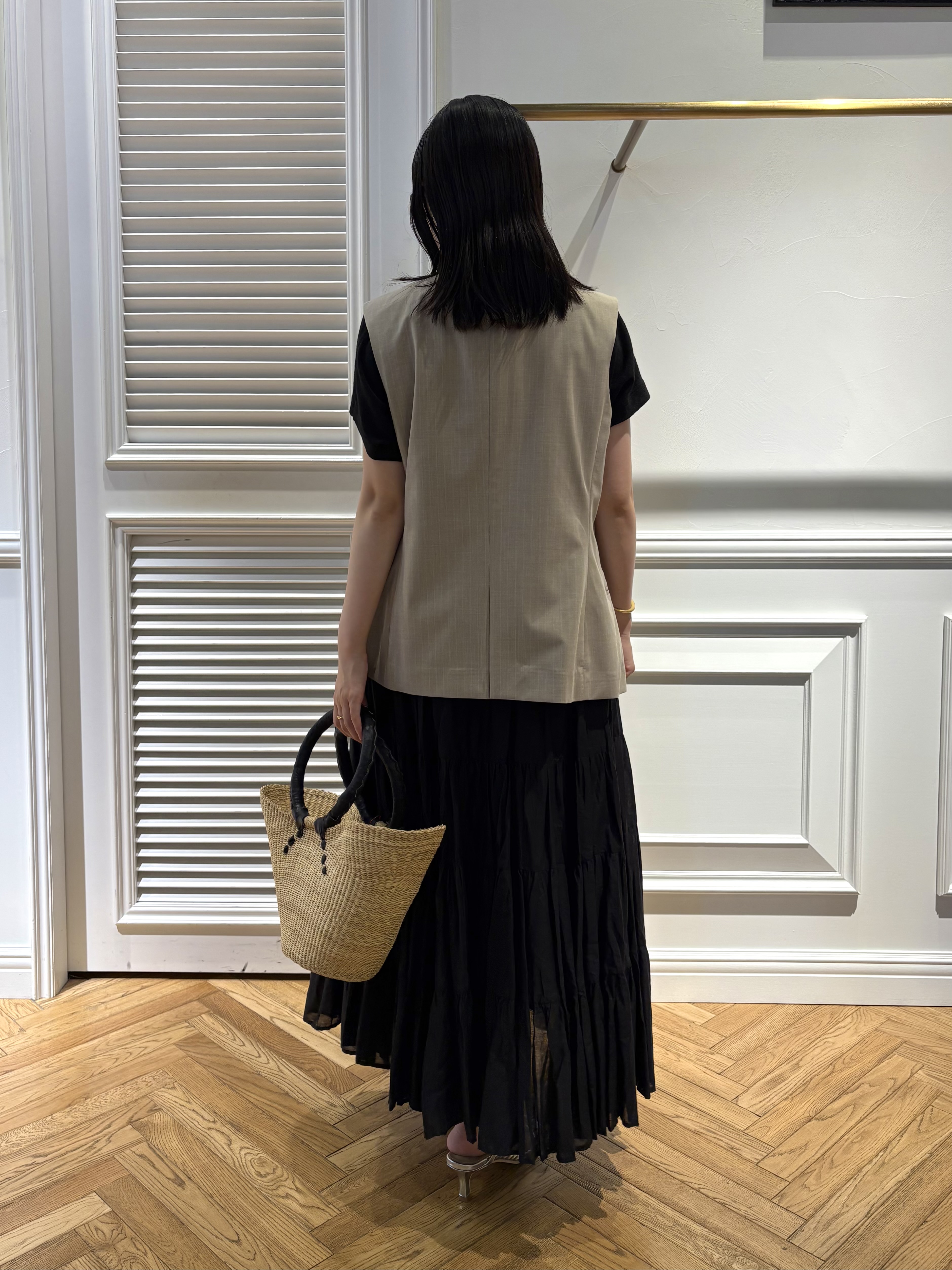cocoさんの「DRESSTERIOR｜【セットアップ可/ウォッシャブル】セットアップストライプジレ」を使ったコーディネート