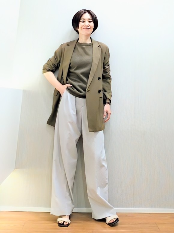ミズタさんの「UNTITLED｜【セットアップ可/接触冷感/通気性】ドライシアーダブルジャケット」を使ったコーディネート
