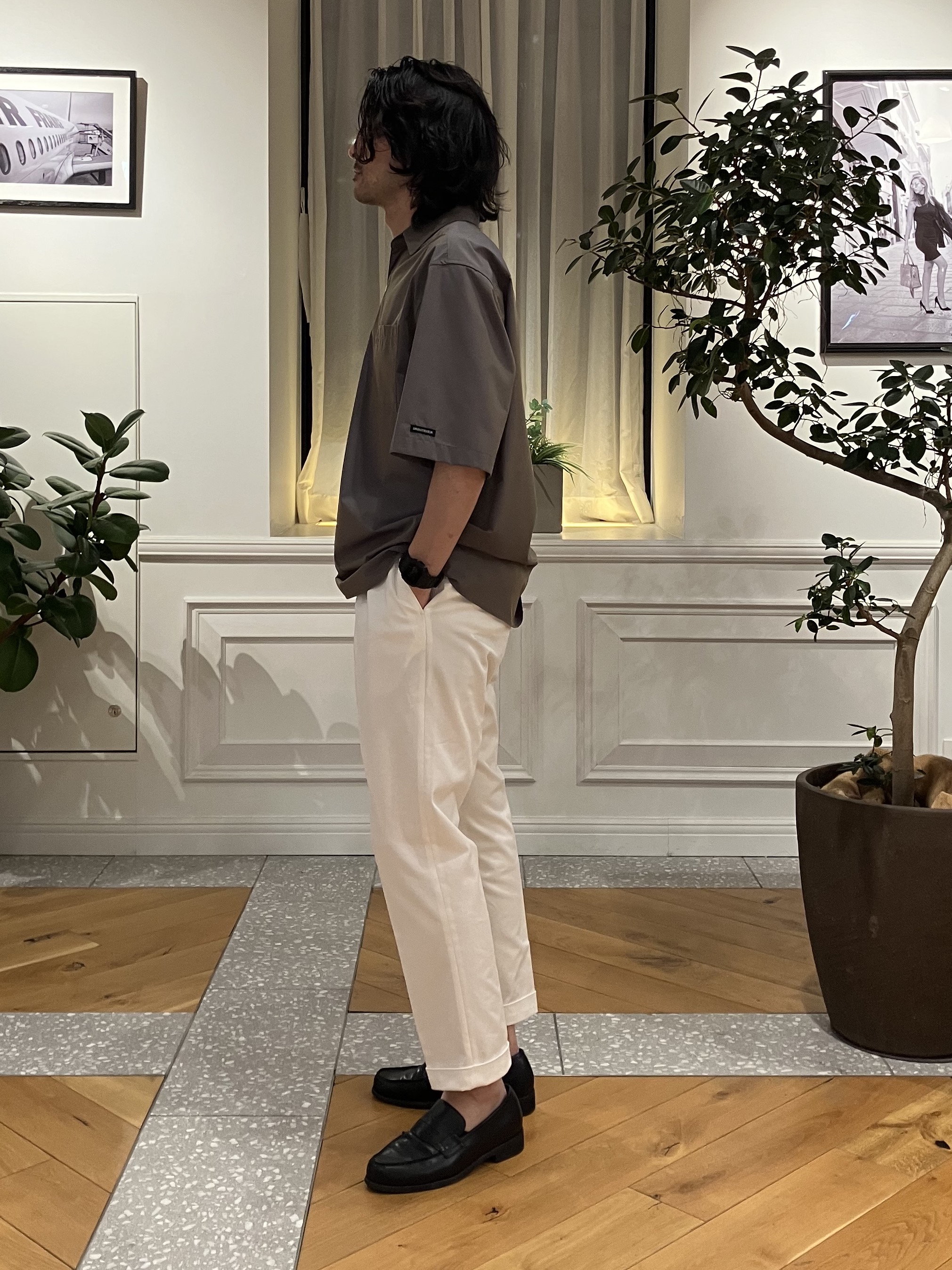 junyaさんの「DRESSTERIOR｜イージーケア プルオーバーシャツ」を使ったコーディネート