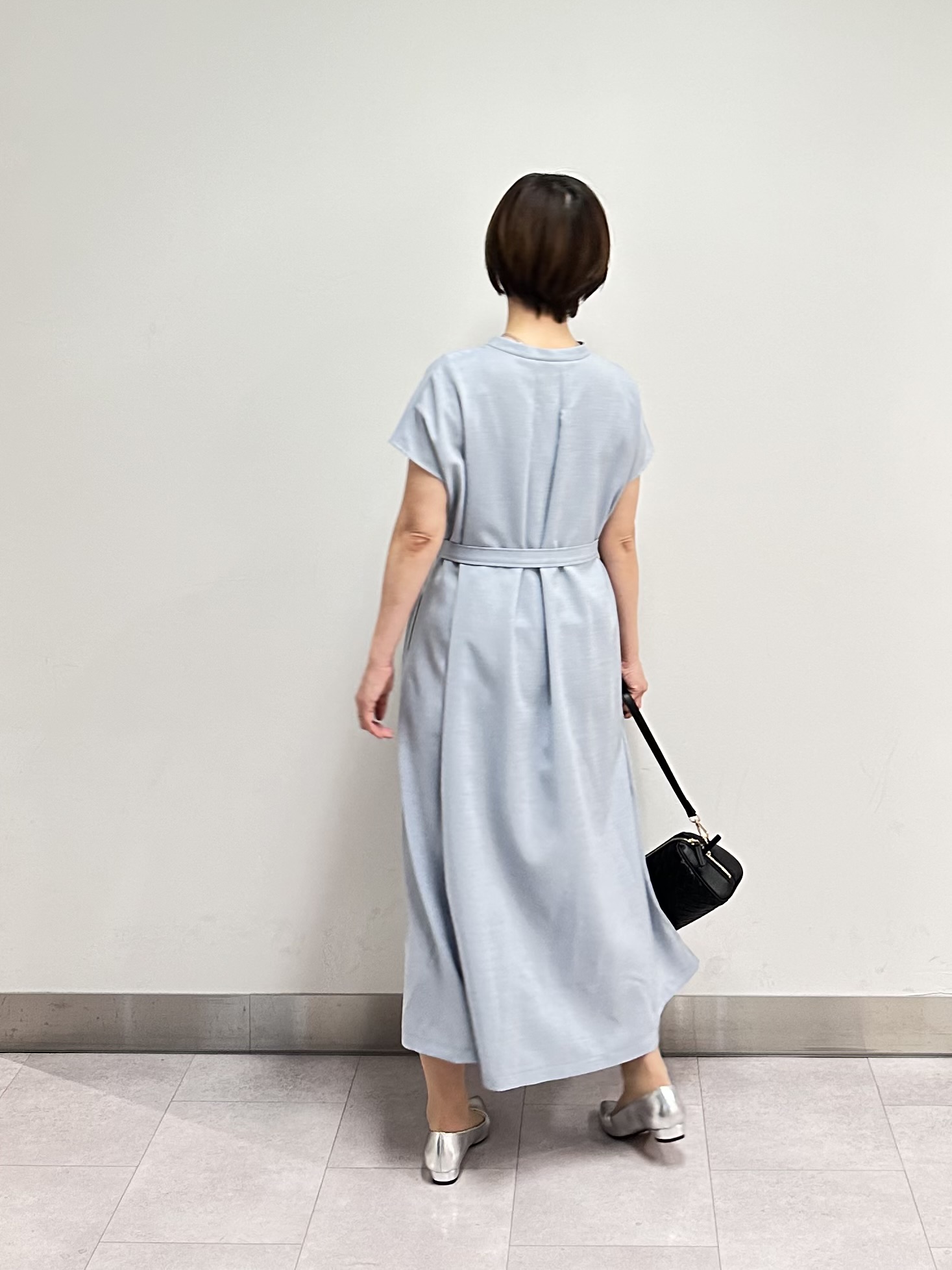 みなこさんの「UNTITLED｜【UV/接触冷感/遮熱/通気性】スラブバンドカラーワンピース」を使ったコーディネート