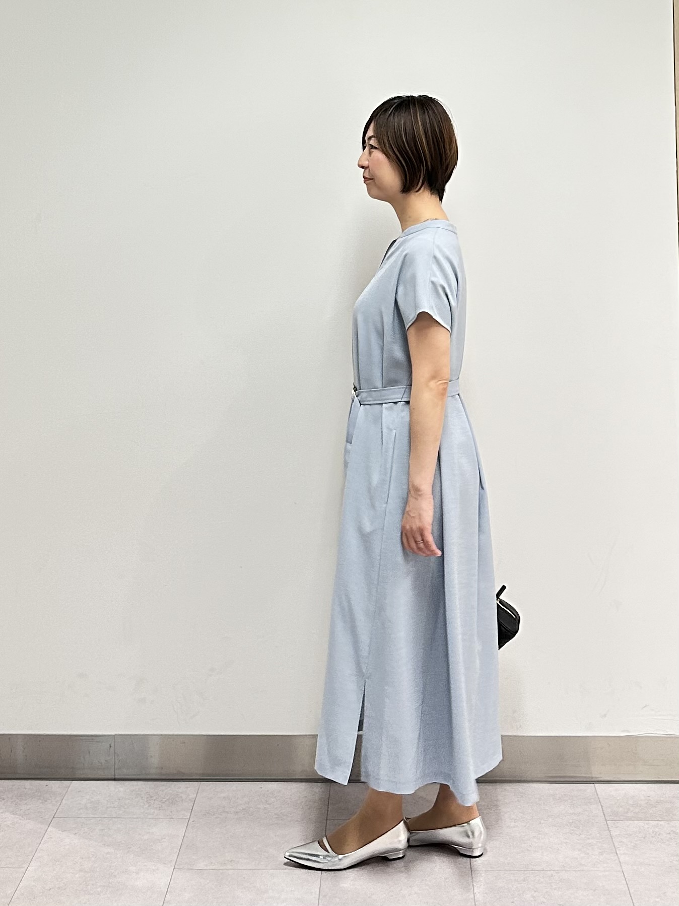 みなこさんの「UNTITLED｜【UV/接触冷感/遮熱/通気性】スラブバンドカラーワンピース」を使ったコーディネート