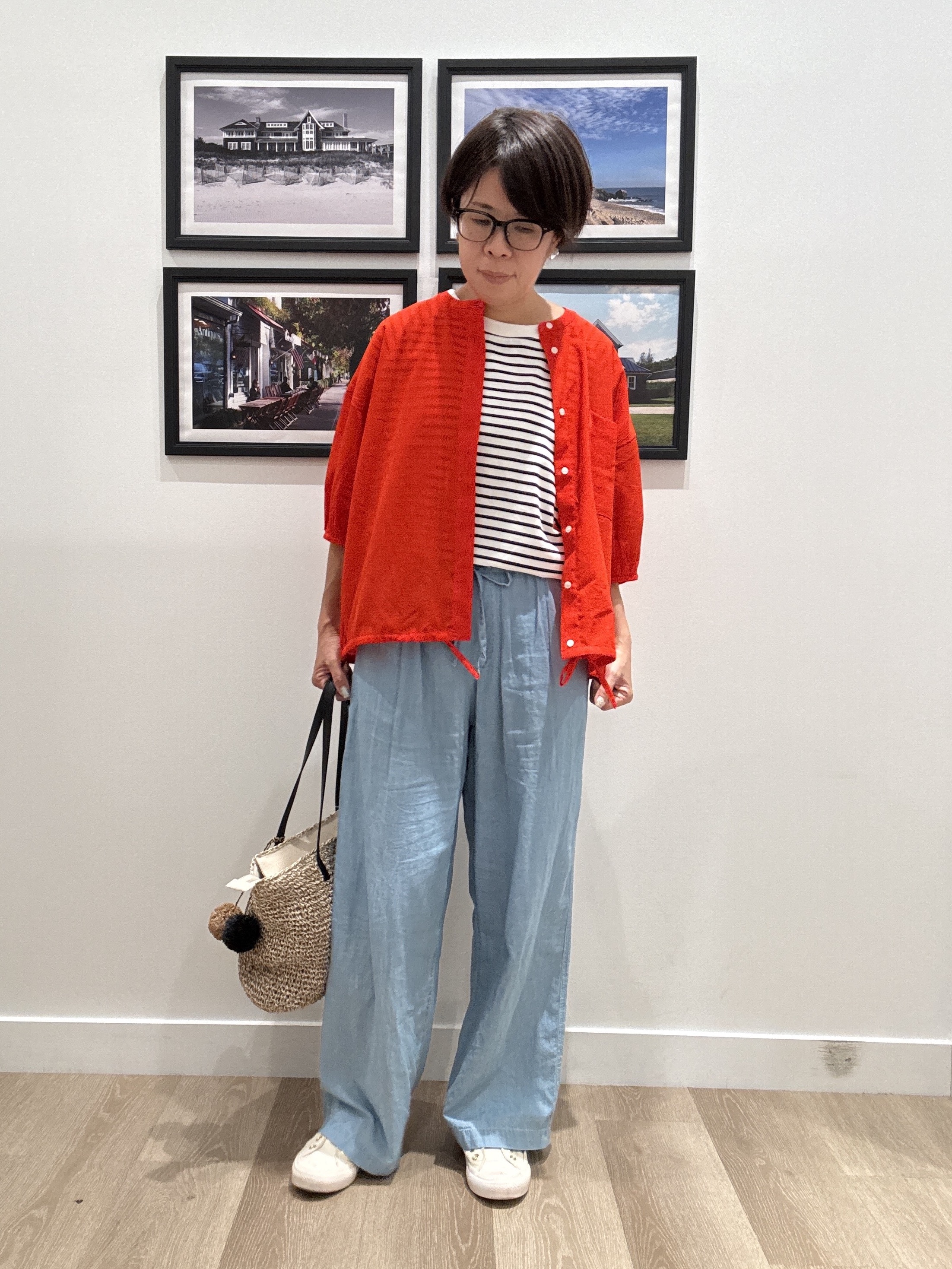 Naoさんの「Dessin｜【高通気/セットアップ可】ドロストシャツ」を使ったコーディネート
