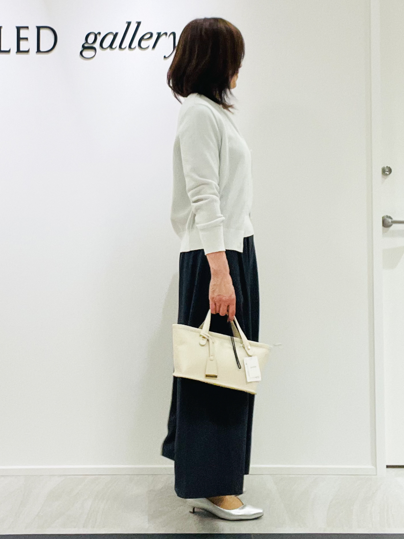 めいさんの「UNTITLED｜【アンサンブル可】ラメ混クルーネックカーディガン」を使ったコーディネート