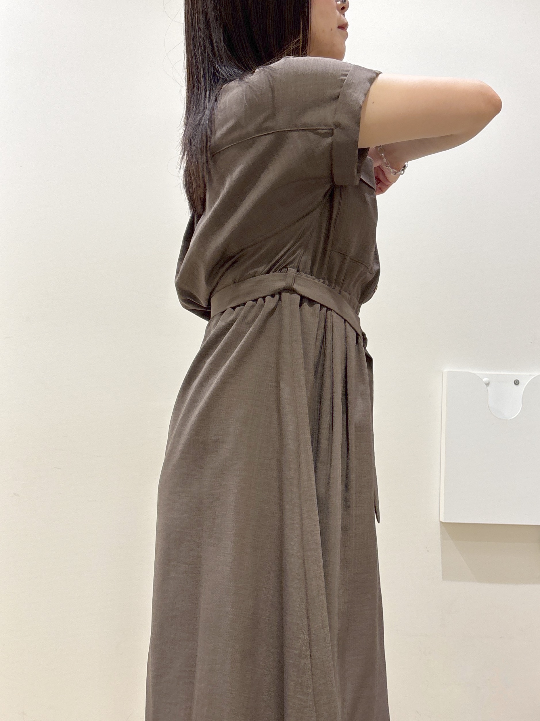 mameさんの「index｜ダブルポケットスキッパーワンピース【防シワ／洗濯機OK】《XS～3L／6col》」を使ったコーディネート