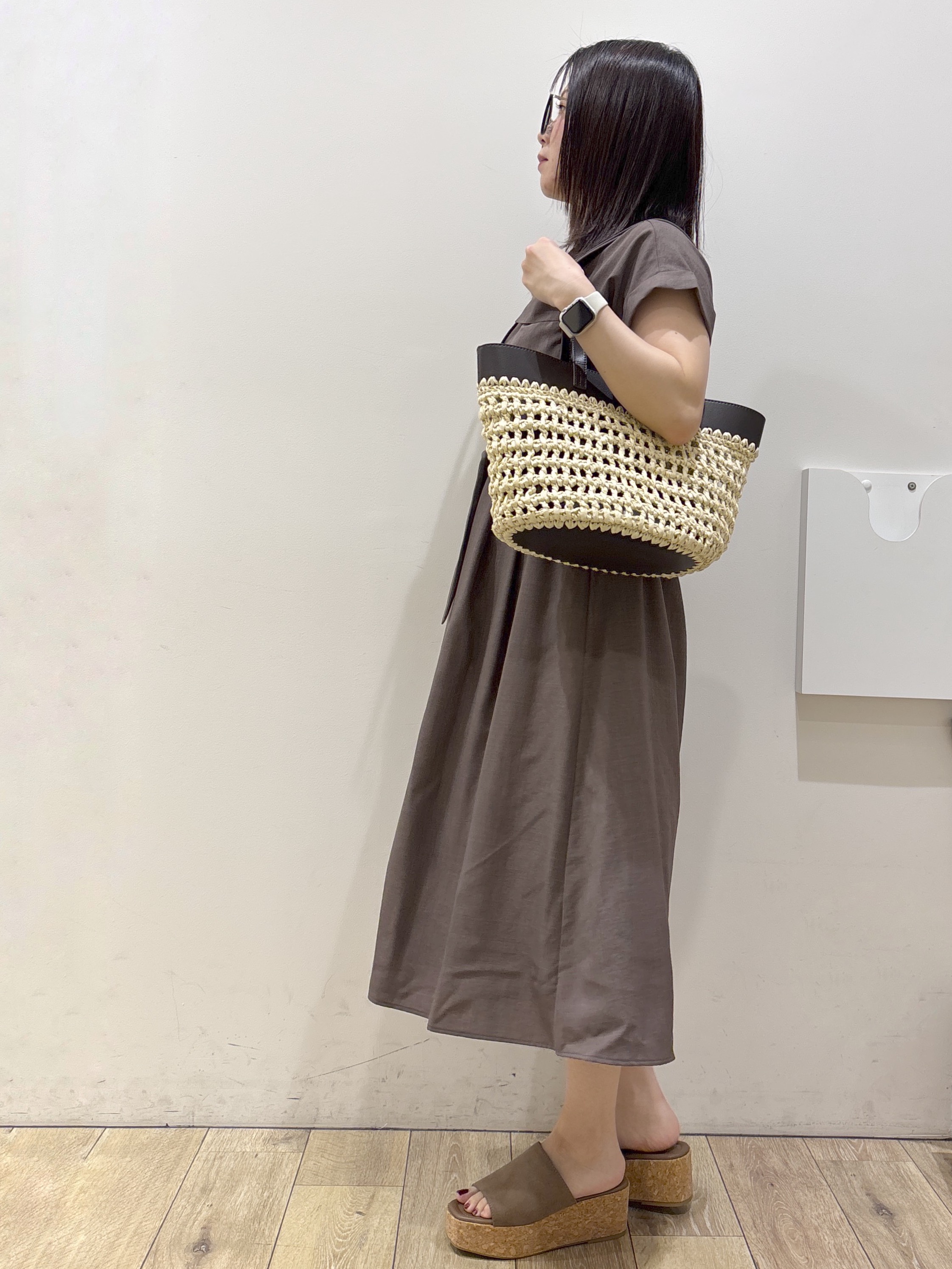 mameさんの「index｜ダブルポケットスキッパーワンピース【防シワ／洗濯機OK】《XS～3L／6col》」を使ったコーディネート