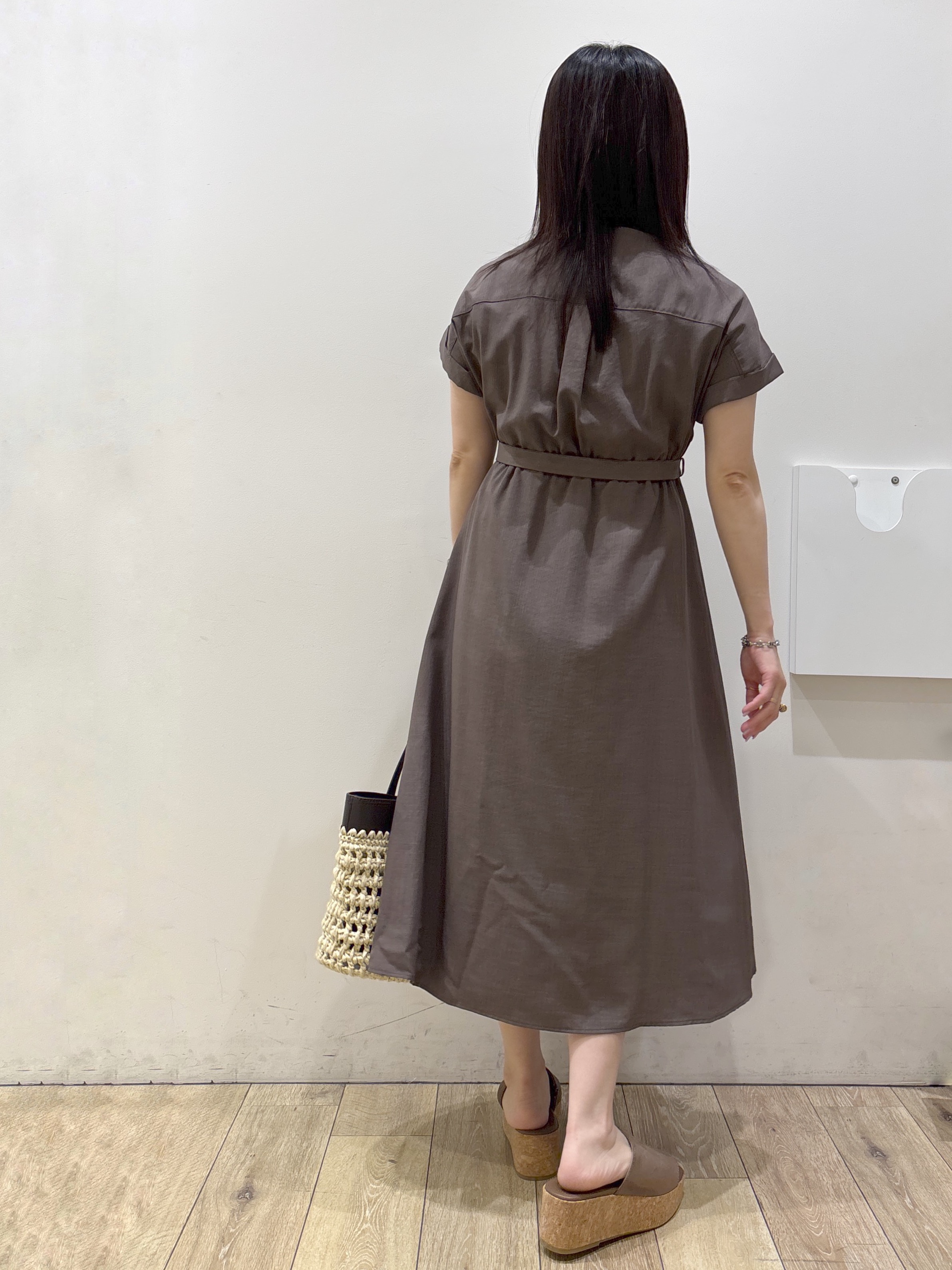 mameさんの「index｜ダブルポケットスキッパーワンピース【防シワ／洗濯機OK】《XS～3L／6col》」を使ったコーディネート