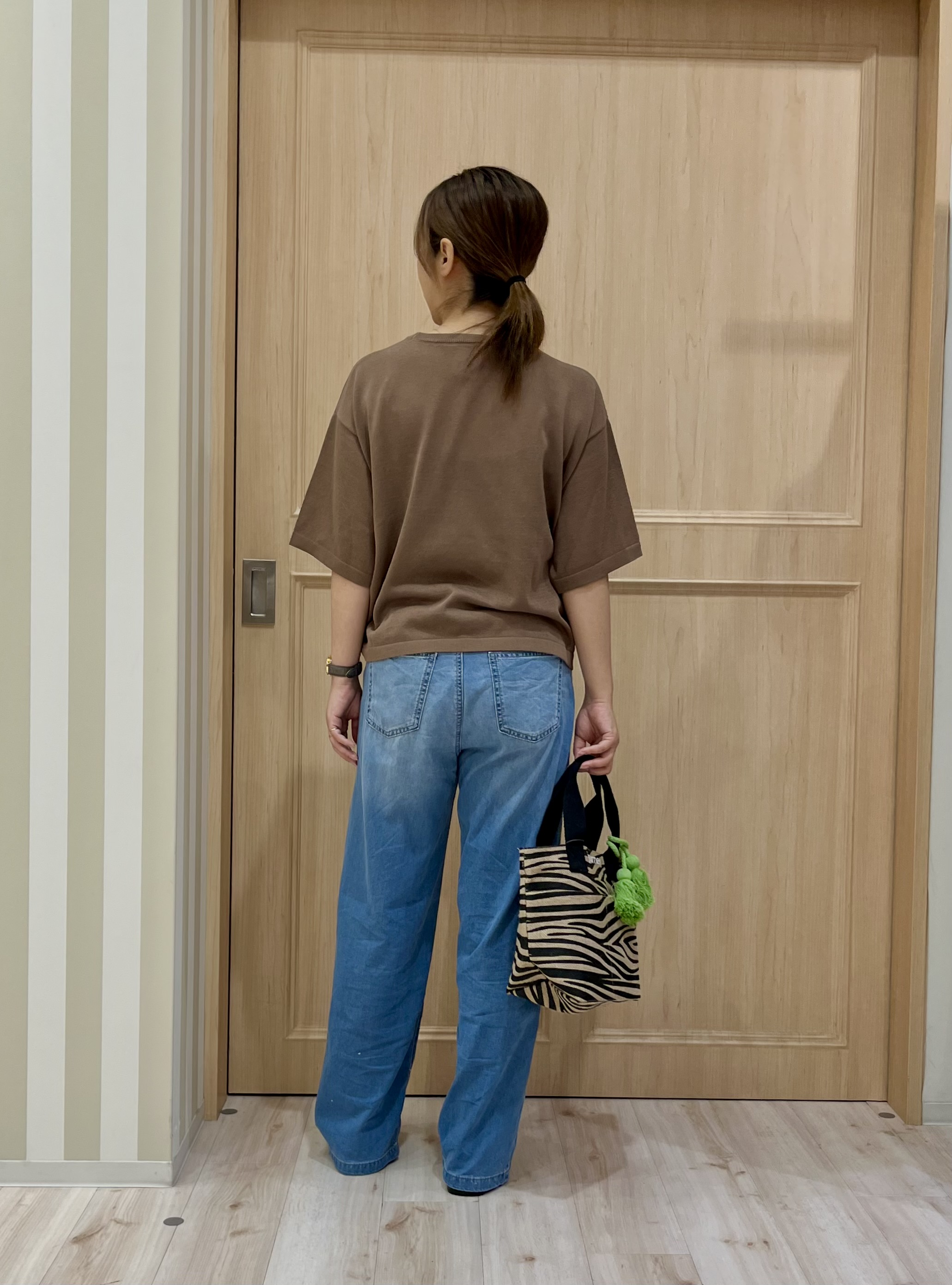 Kyokoさんの「SHOO･LA･RUE｜【体型カバー】程よい透け感 デザインアソート 5分袖シアーニット」を使ったコーディネート