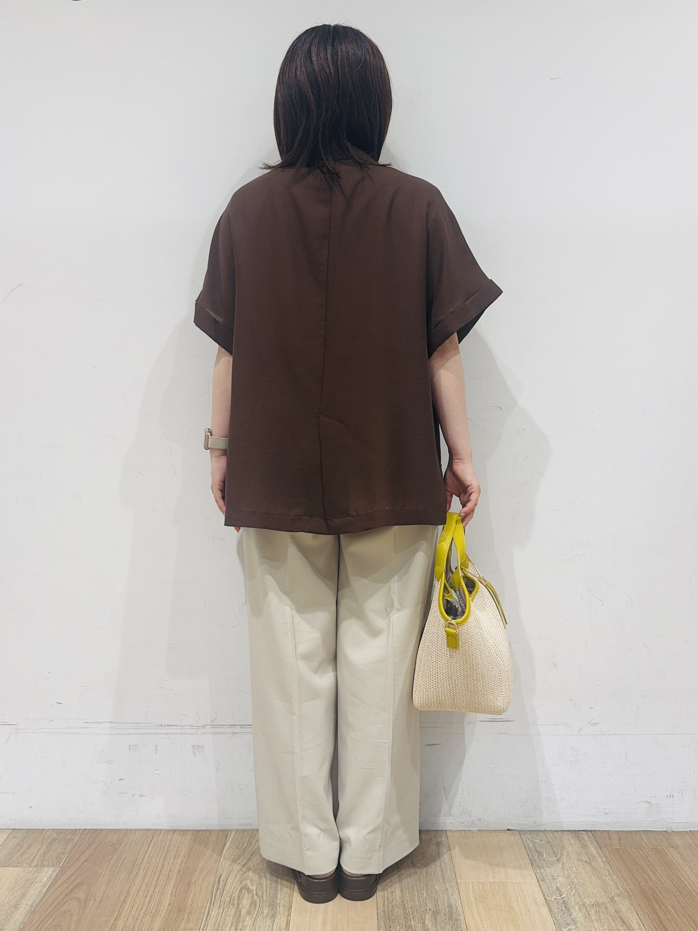 miさんの「grove｜【洗濯機OK・ひんやり/SETUP可】シワになりにくいハーフスリーブジャケット」を使ったコーディネート