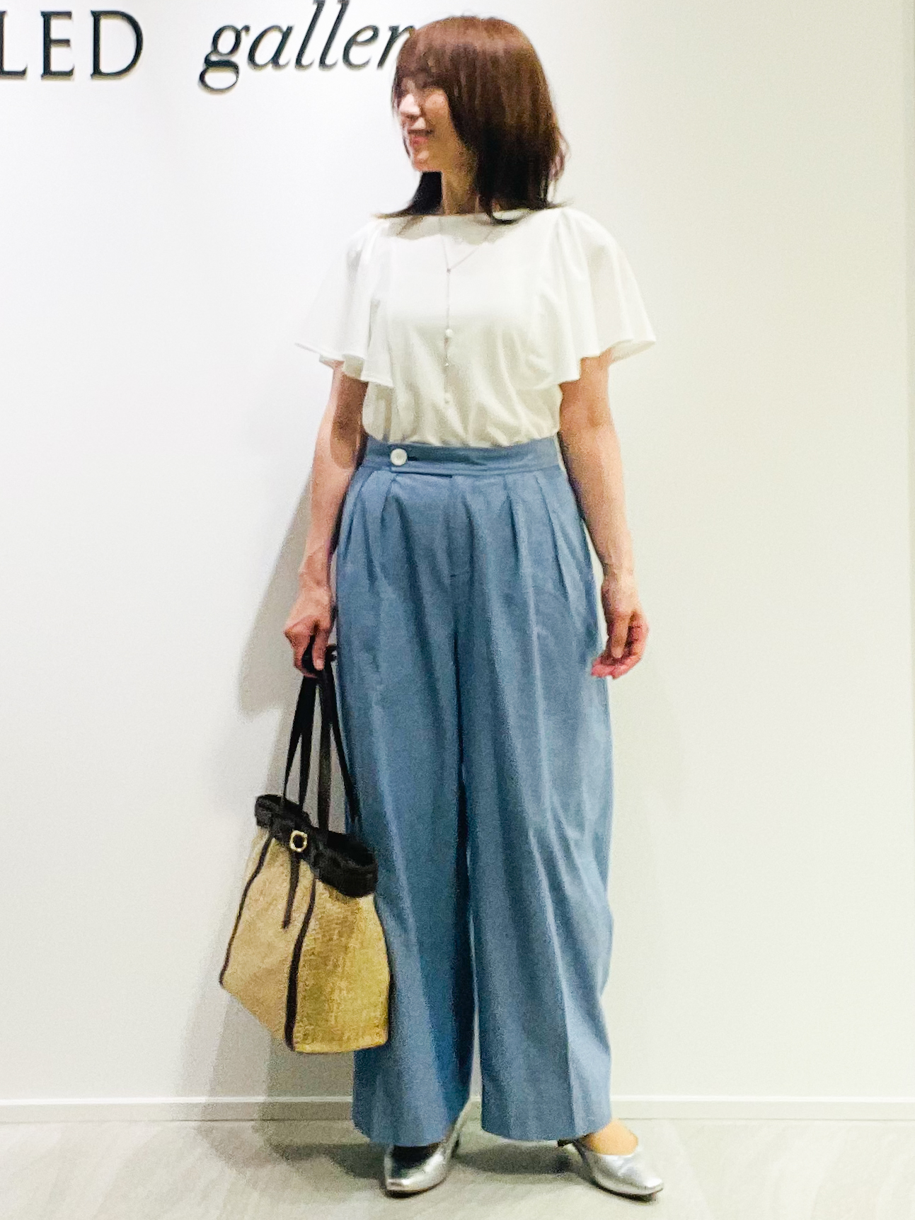 めいさんの「UNTITLED｜【UVカット／接触冷感／吸水速乾】フレアスリーブトップス」を使ったコーディネート