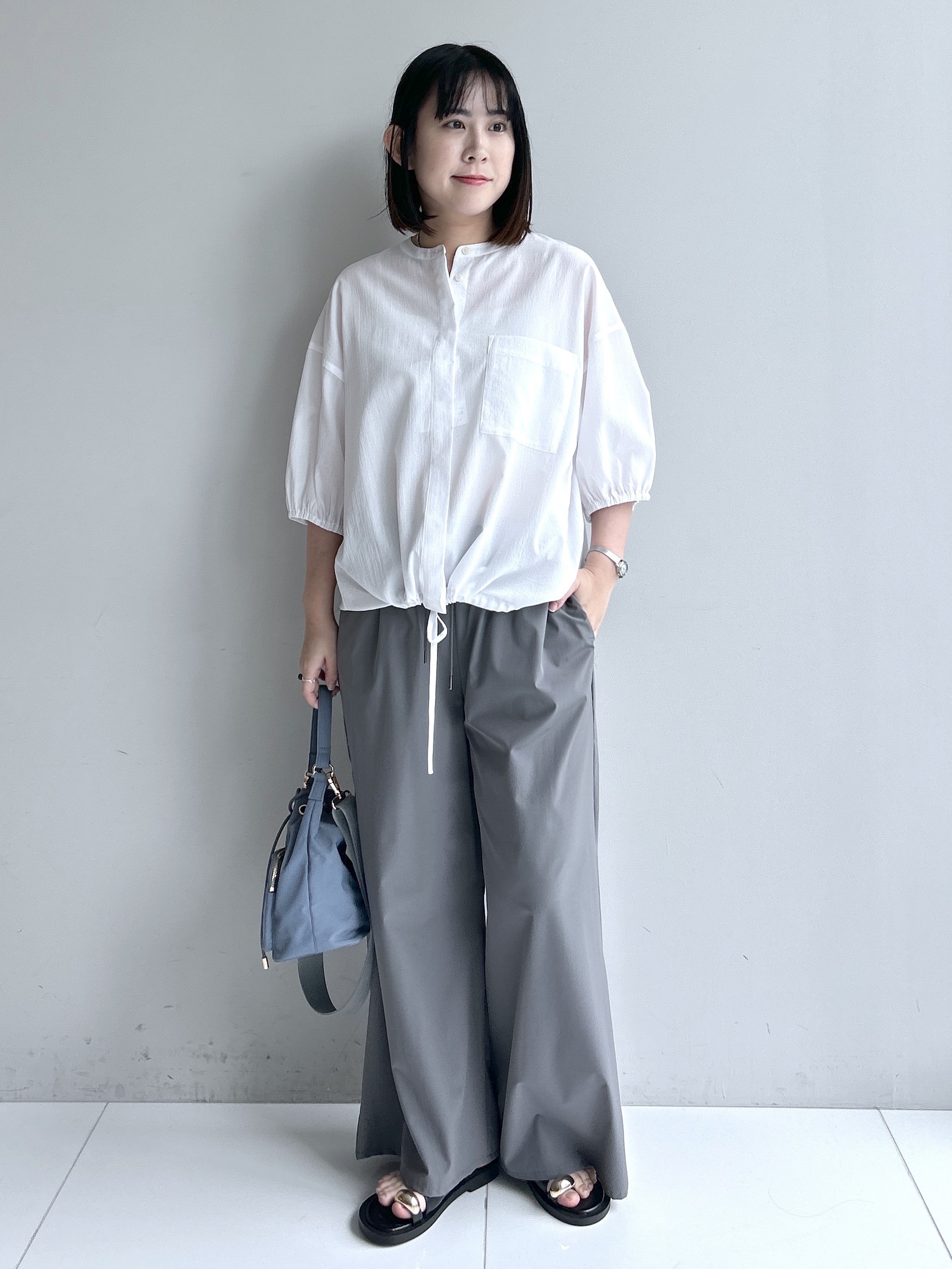 Hirokaさんの「Dessin｜【接触冷感/UVカット】イージードロストワイドパンツ」を使ったコーディネート