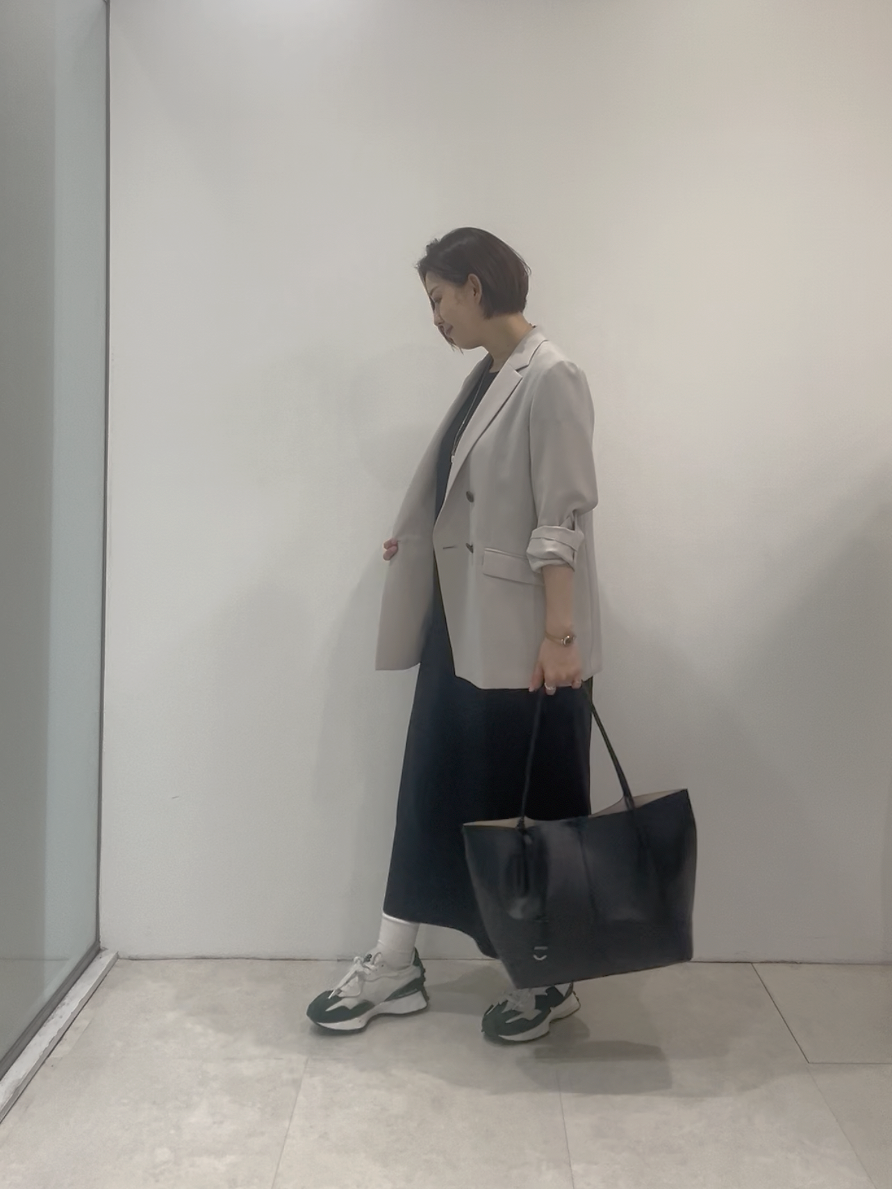 まどかさんの「UNTITLED｜【新色追加/セットアップ可】エアリー ダブルブレストジャケット」を使ったコーディネート
