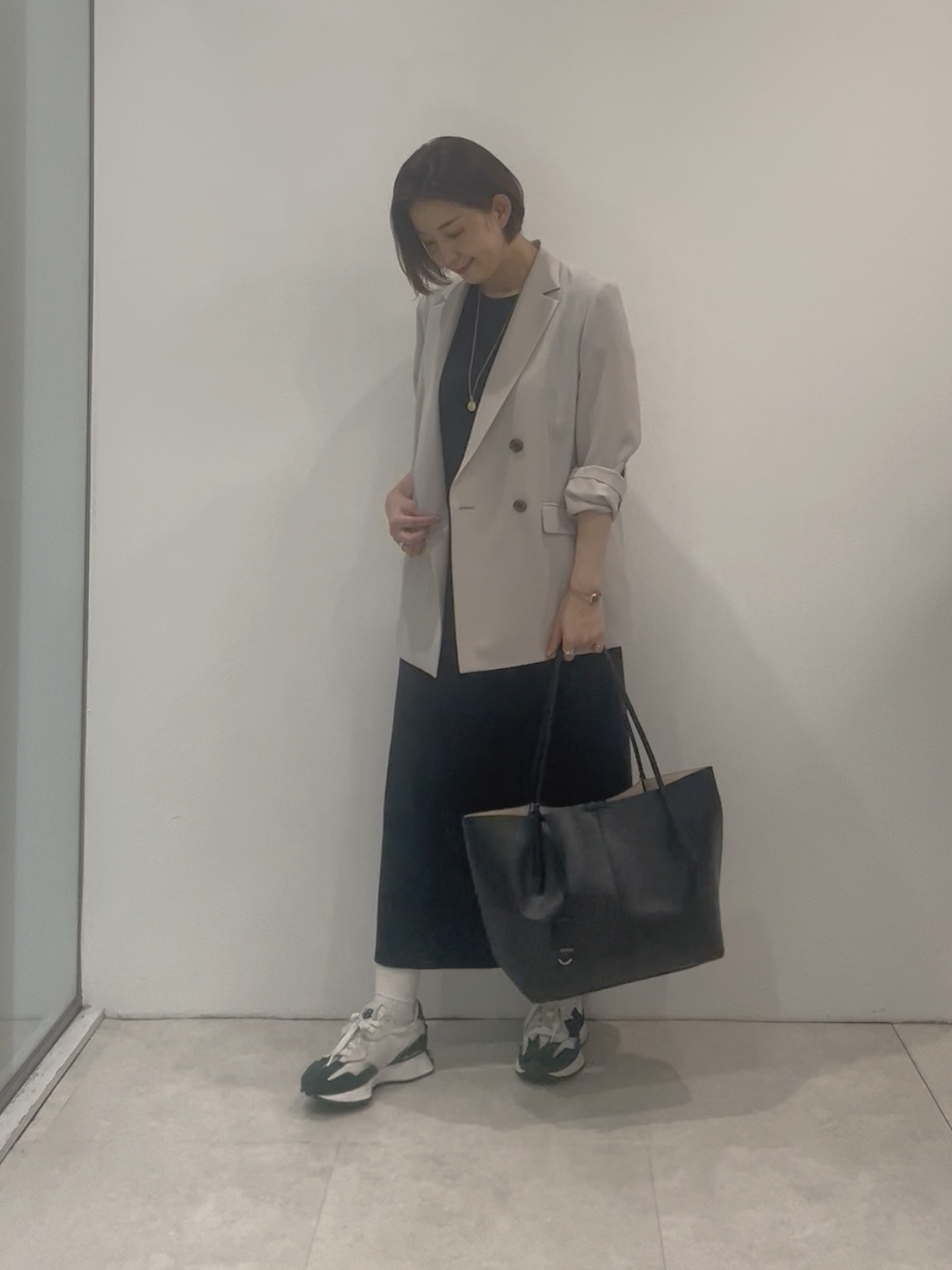 まどかさんの「UNTITLED｜【新色追加/セットアップ可】エアリー ダブルブレストジャケット」を使ったコーディネート