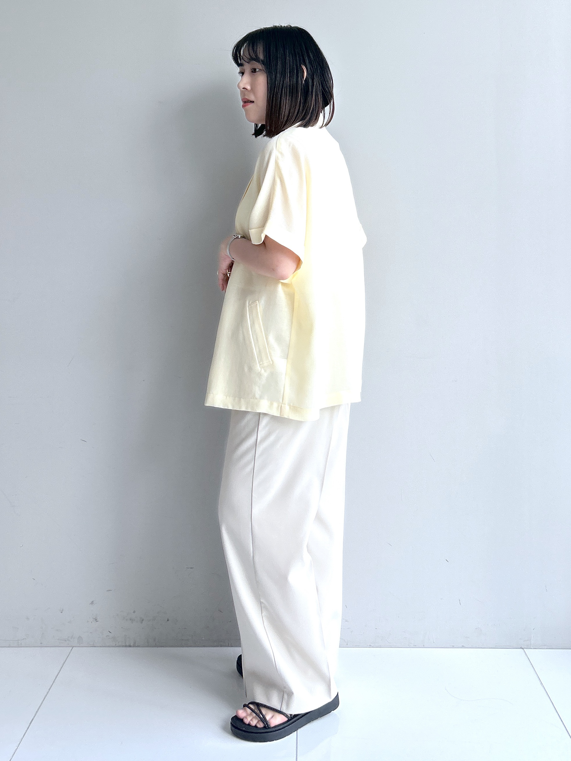 Hirokaさんの「grove｜【洗濯機OK・ひんやり/SETUP可】シワになりにくいハーフスリーブジャケット」を使ったコーディネート