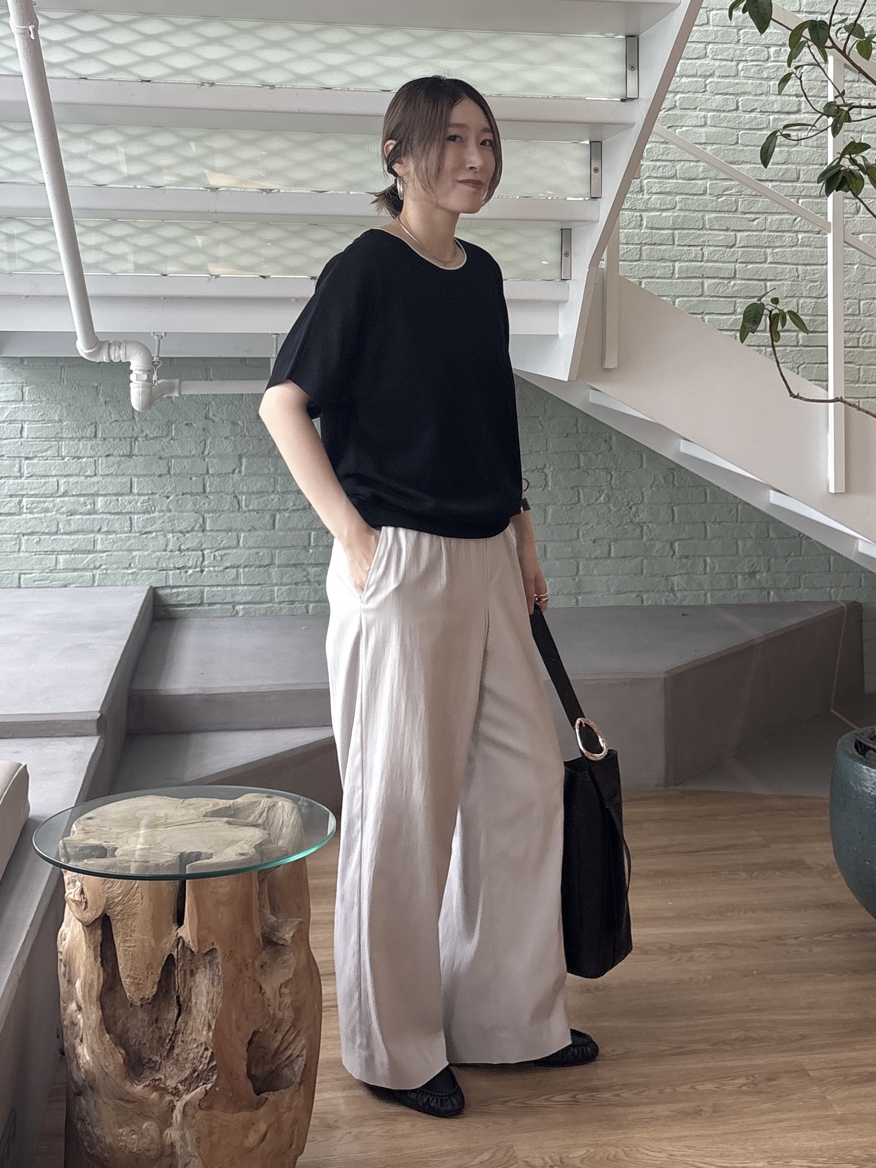 kotakiさんの「INDIVI｜【洗える／コットン】ドライタッチさらりニットT」を使ったコーディネート