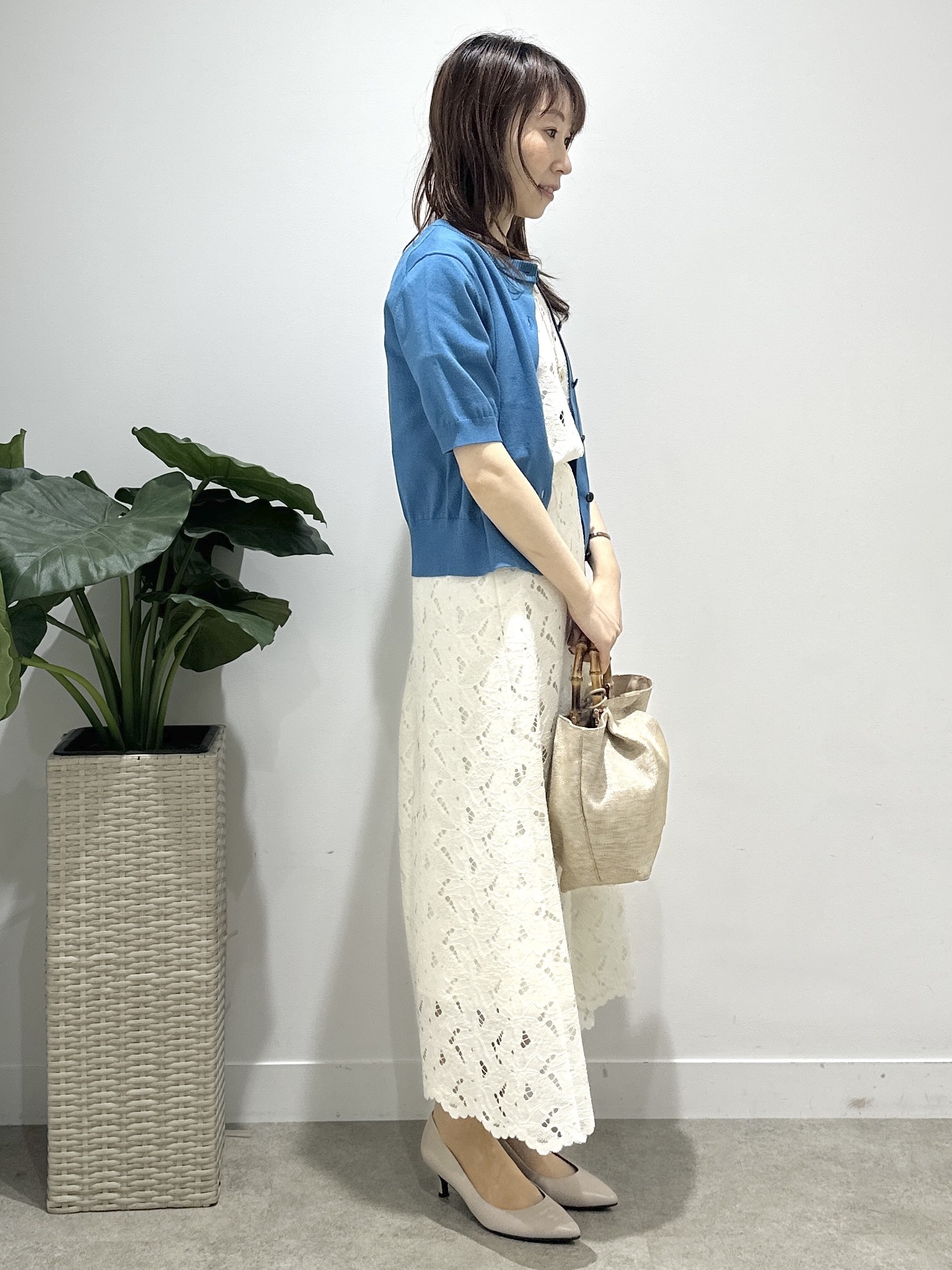 Miwaさんの「UNTITLED｜【セットアップ可能】リーフレースブラウス」を使ったコーディネート