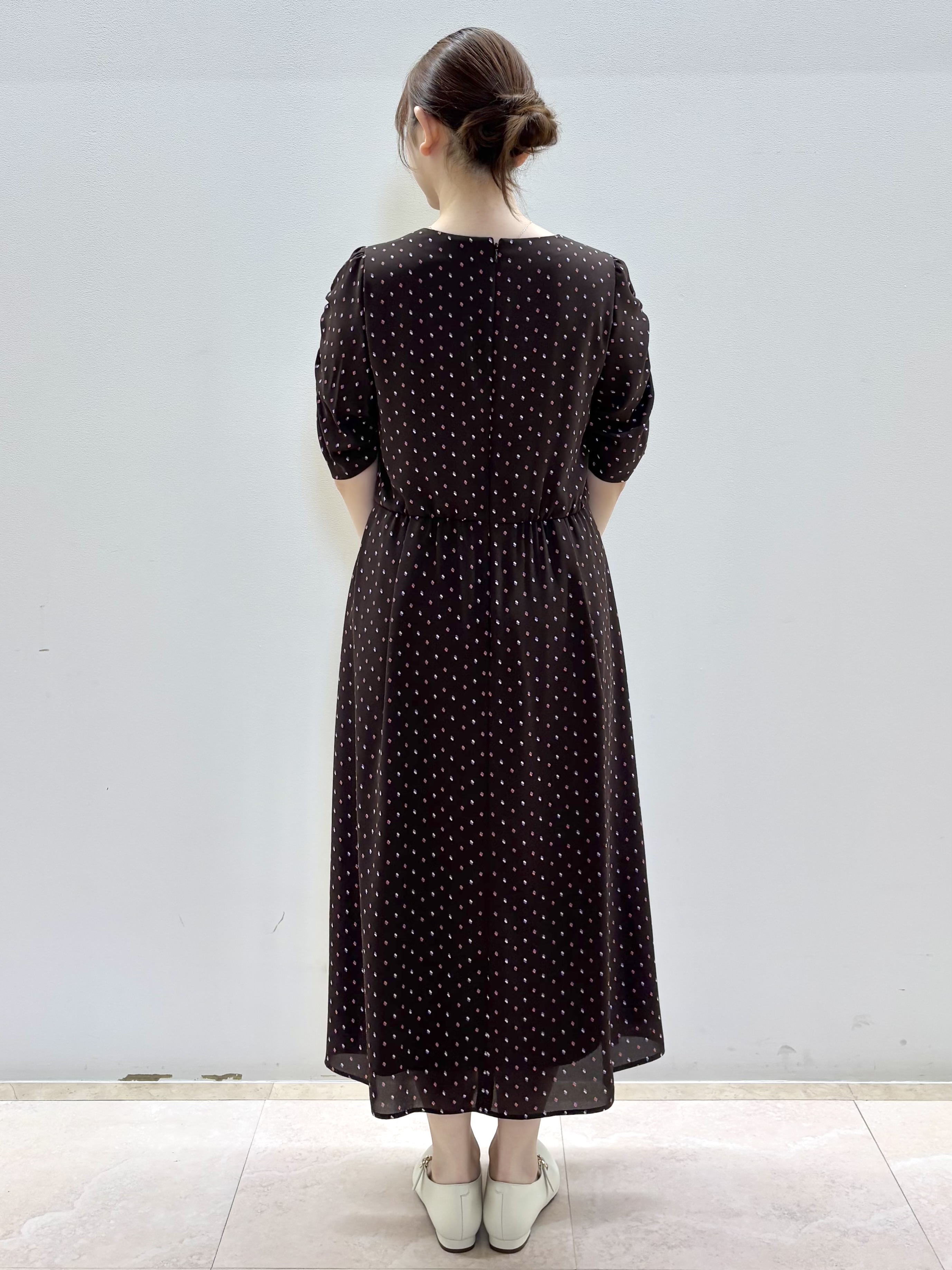 Satoさんの「Reflect｜小紋柄ジョーゼットワンピース」を使ったコーディネート