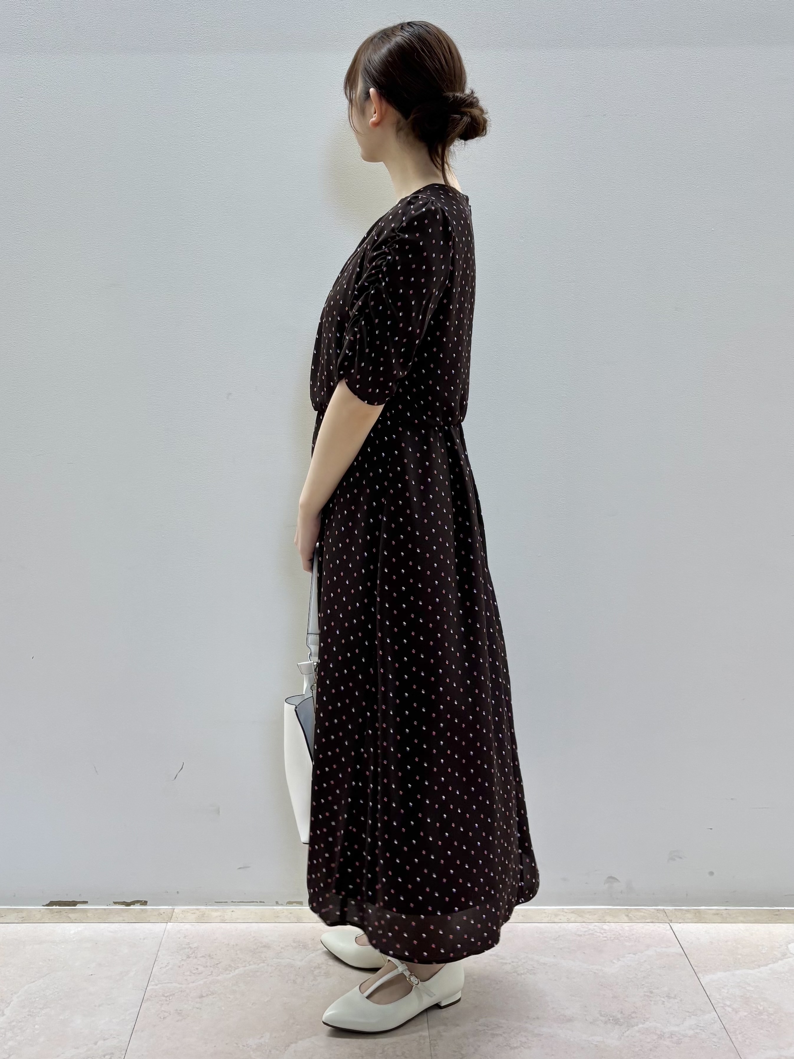 Satoさんの「Reflect｜小紋柄ジョーゼットワンピース」を使ったコーディネート