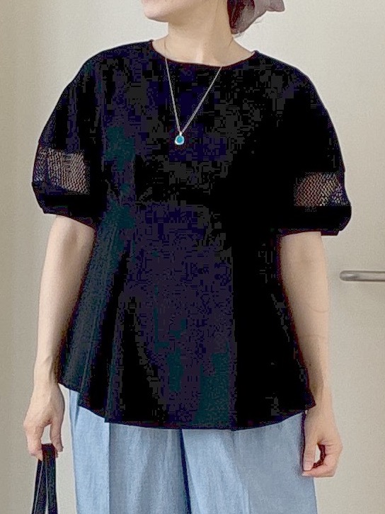  beni_gingerさんの「Reflect｜メッシュ切り替えスリーブトップス」を使ったコーディネート