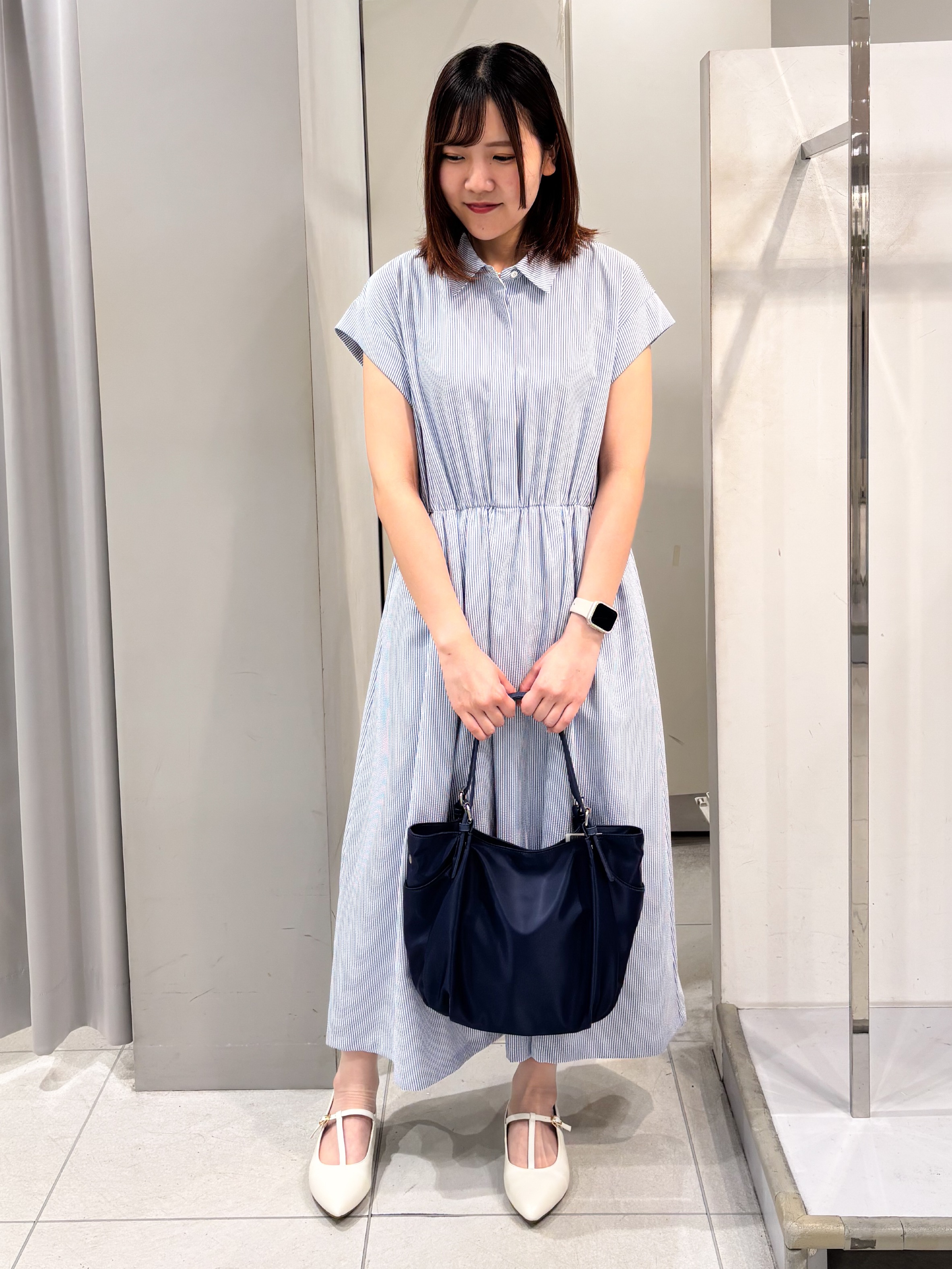 yuiさんの「Reflect｜フレンチスリーブシャツワンピース」を使ったコーディネート