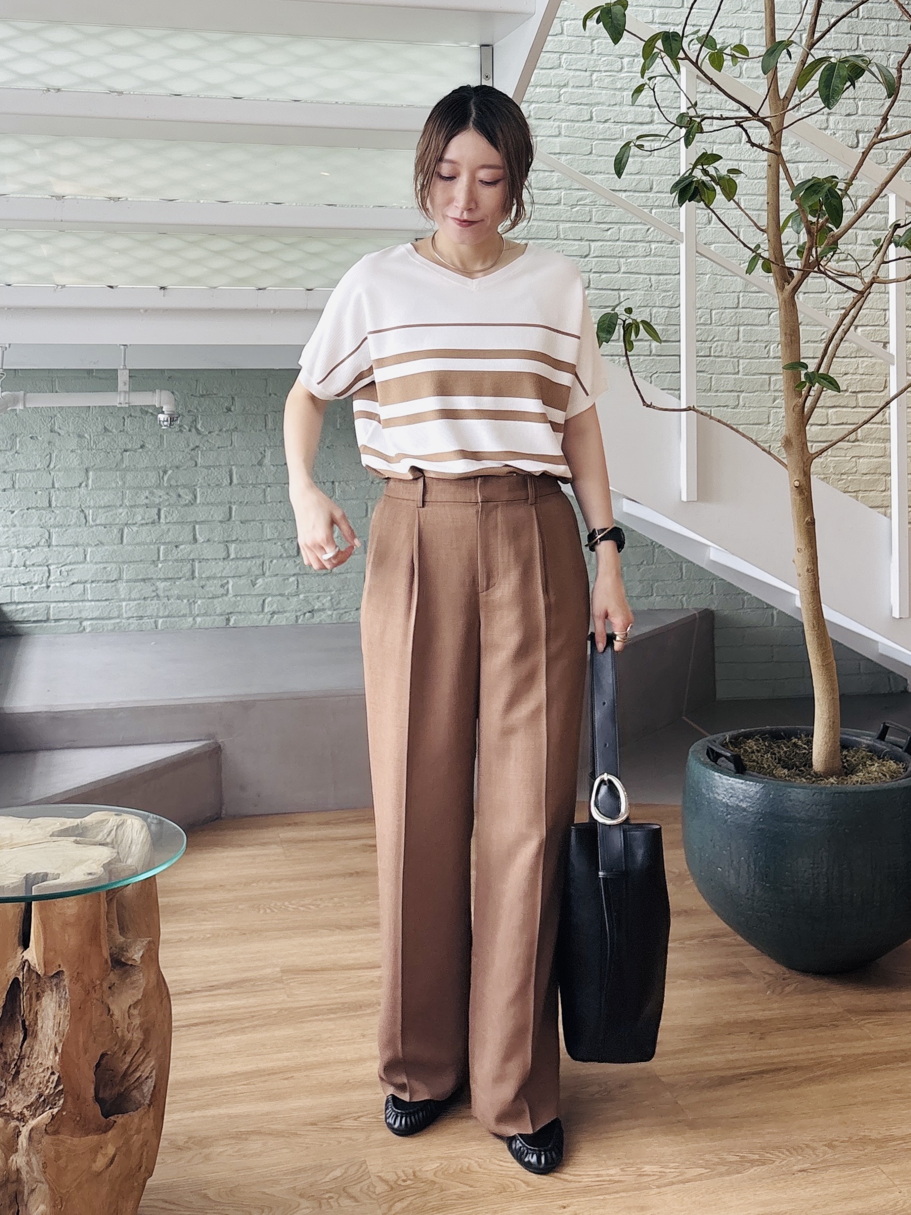 kotakiさんの「INDIVI｜【接触冷感／2WAY】カシュクールリネンシャツ」を使ったコーディネート