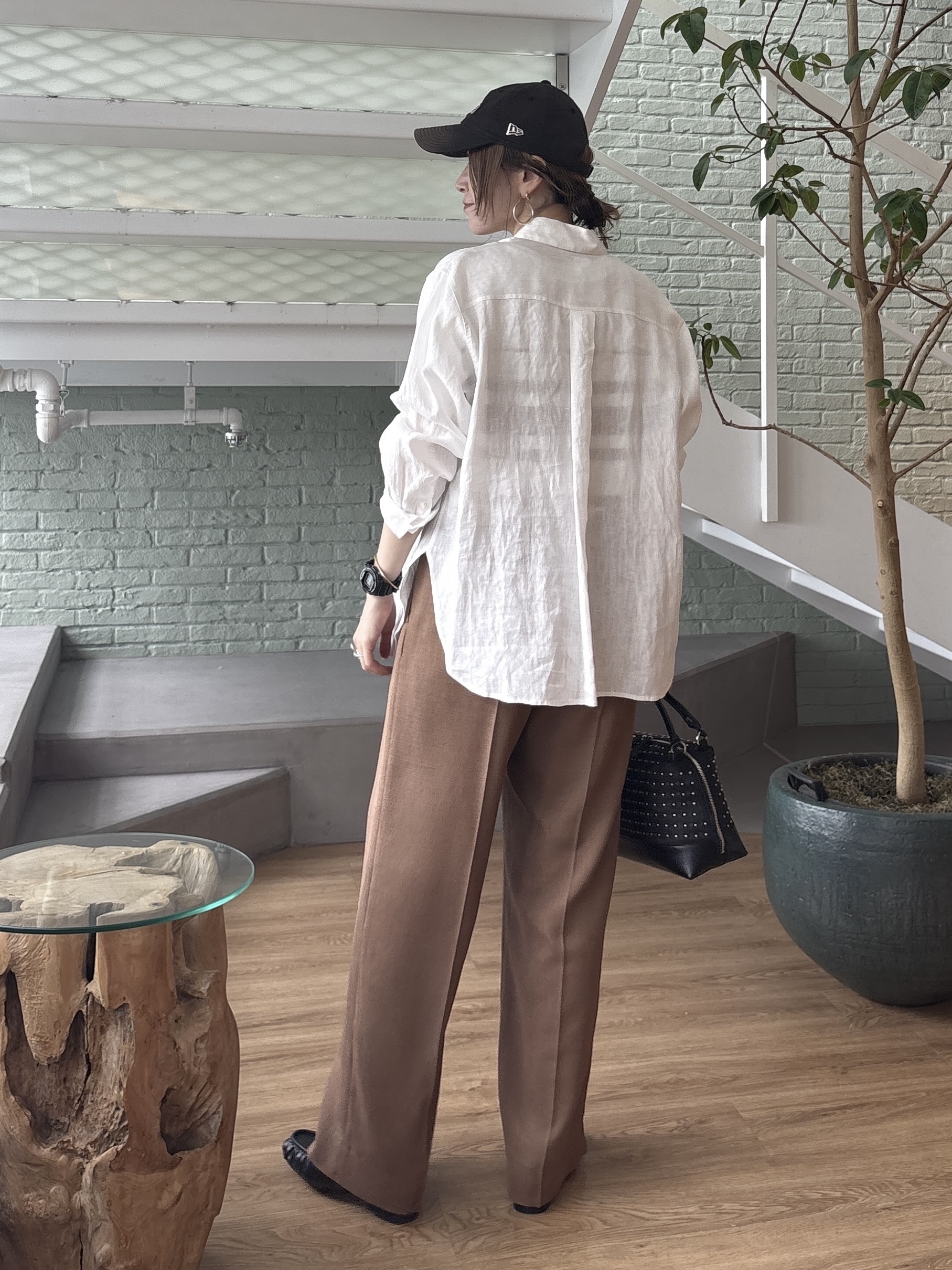 kotakiさんの「INDIVI｜【接触冷感／2WAY】カシュクールリネンシャツ」を使ったコーディネート
