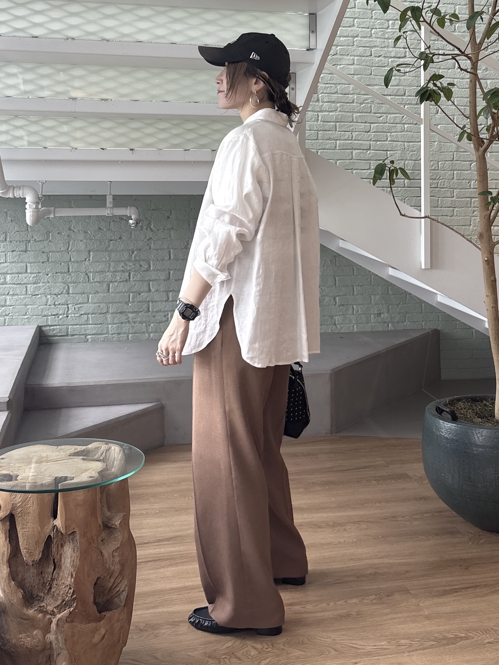kotakiさんの「INDIVI｜【接触冷感／2WAY】カシュクールリネンシャツ」を使ったコーディネート
