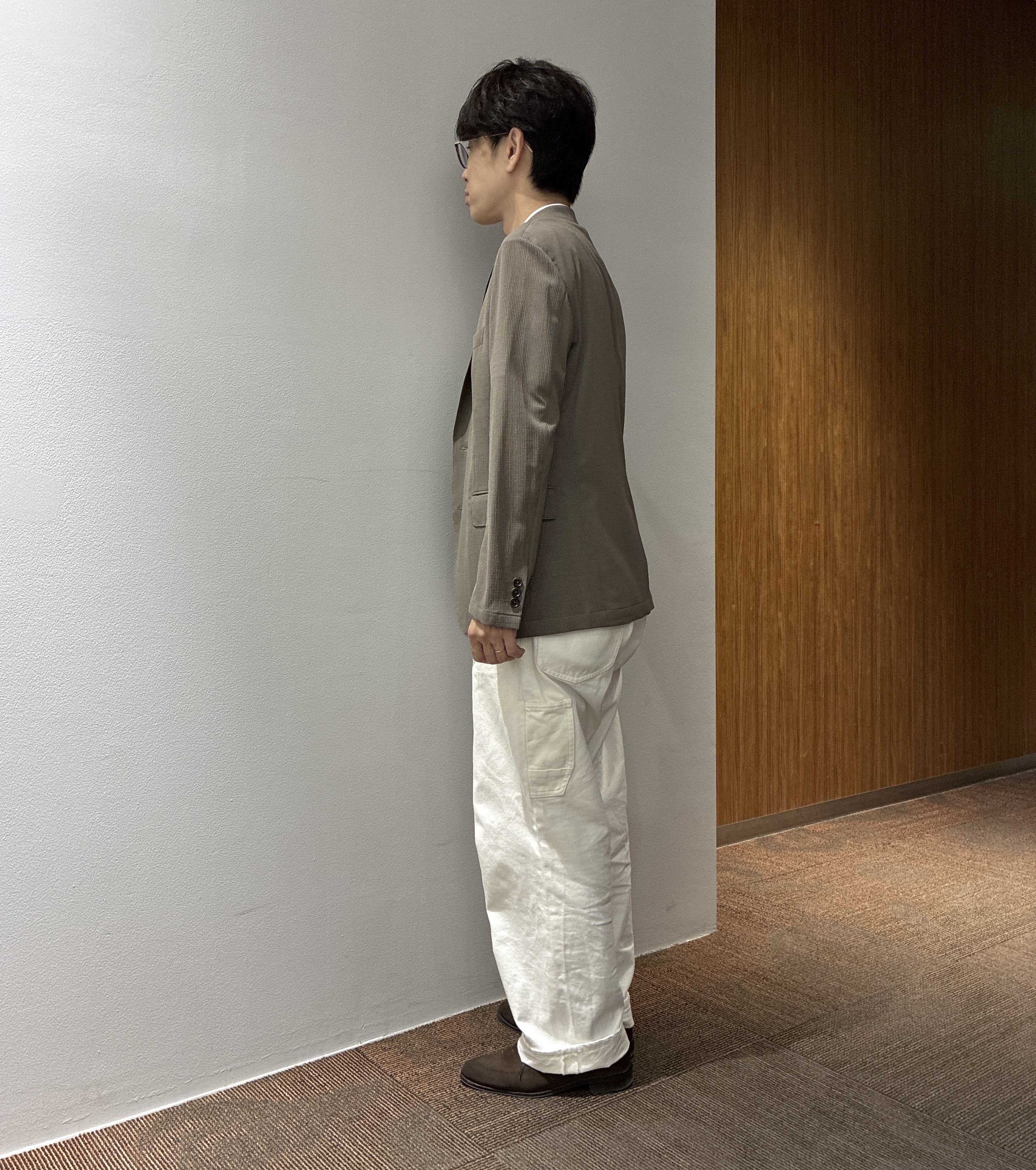 わいずみさんの「TAKEO KIKUCHI｜【Begin5月号掲載/通気性】トリコットサッカー ジャケット」を使ったコーディネート