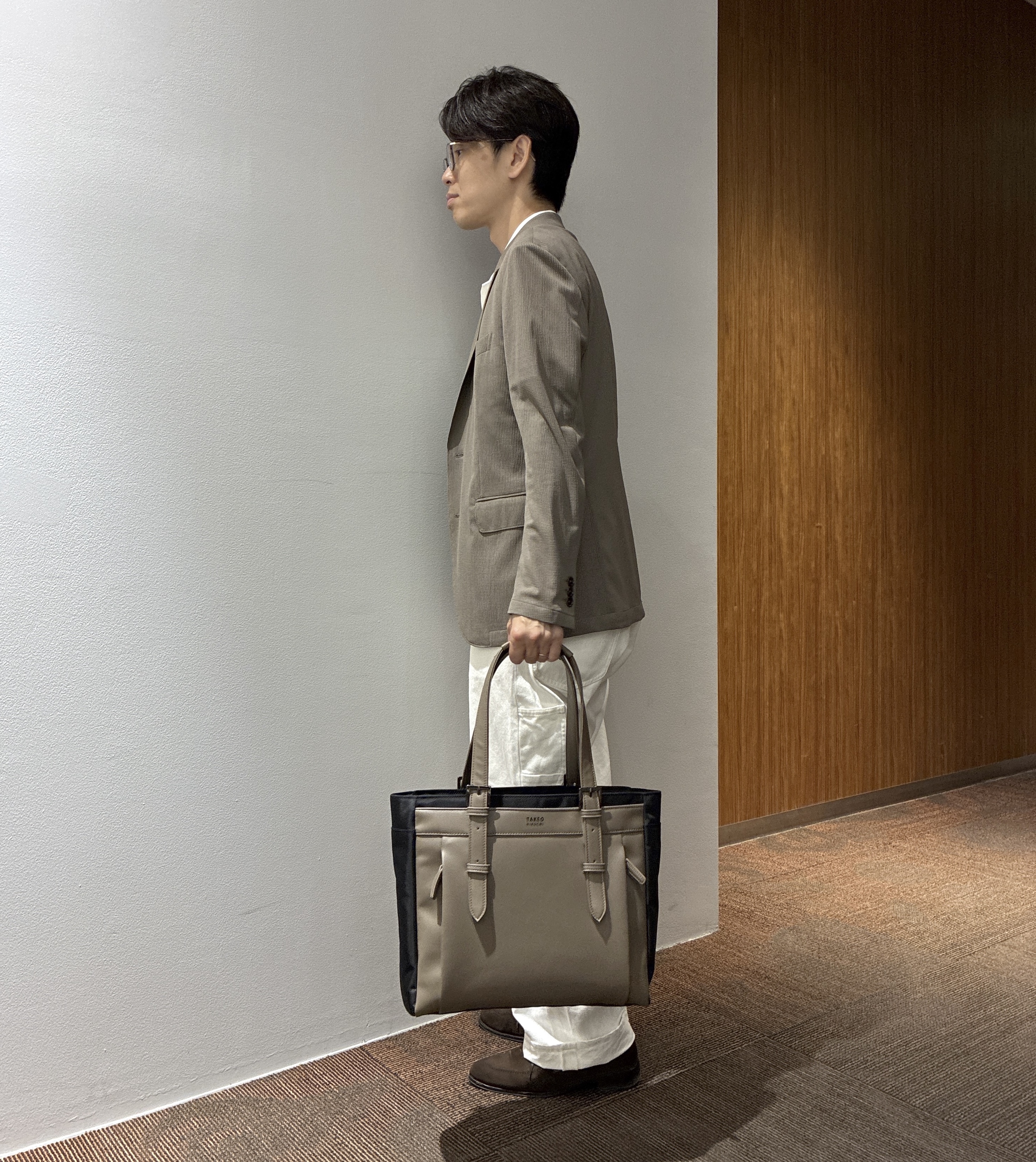 わいずみさんの「TAKEO KIKUCHI｜【Begin5月号掲載/通気性】トリコットサッカー ジャケット」を使ったコーディネート